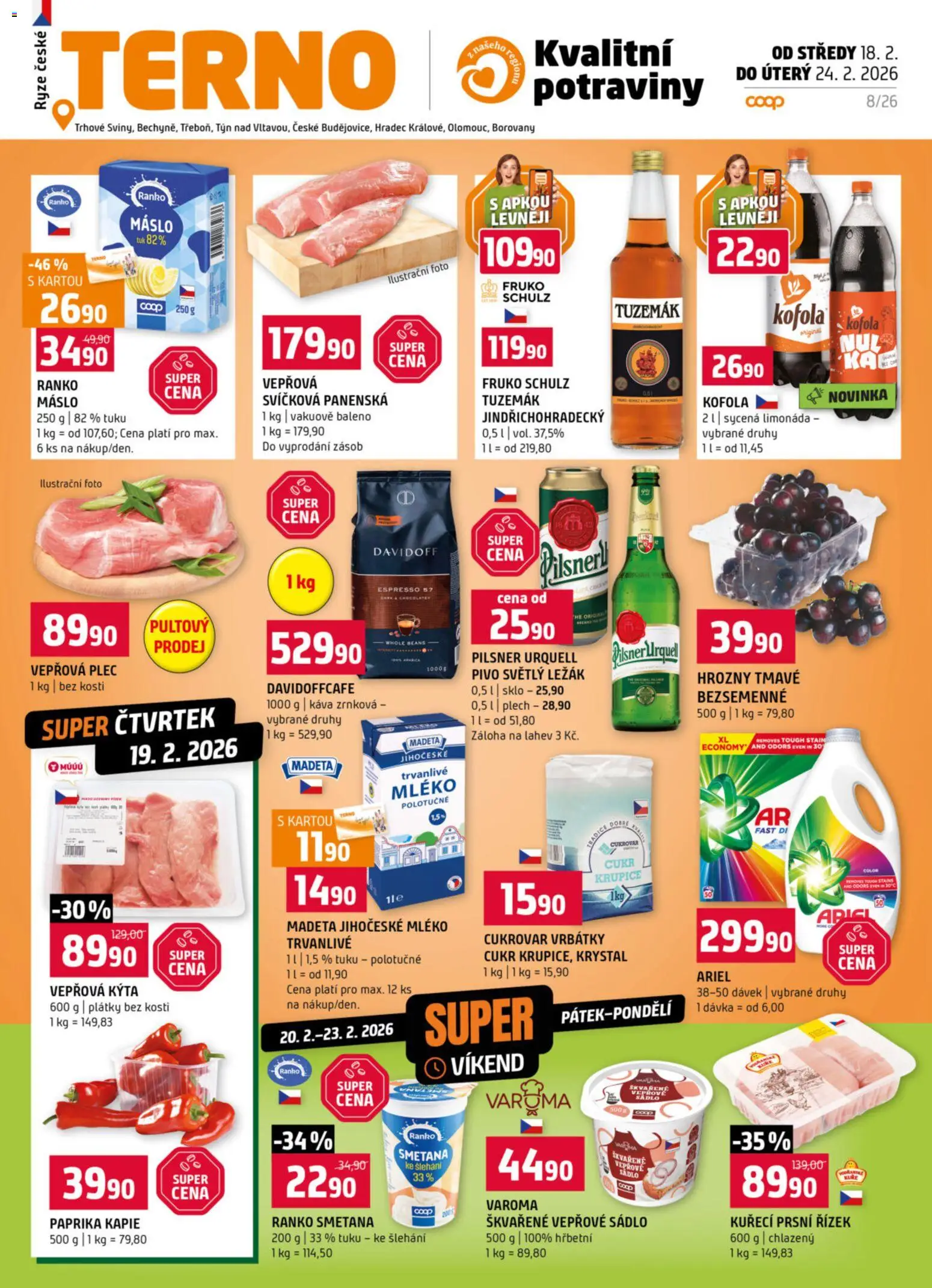Terno leták - strana 1- platný od 18.02.2026