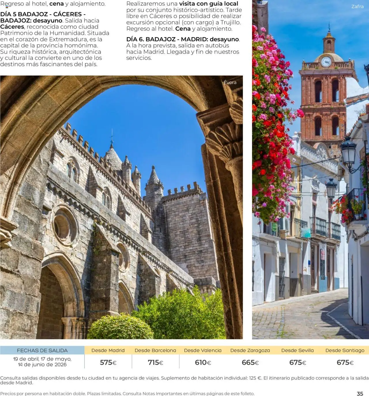 Viajes El Corte Inglés - Club de Vacaciones - Vacaciones Económicas Personalizado - Página de 35 - Válido desde 01/09/2025