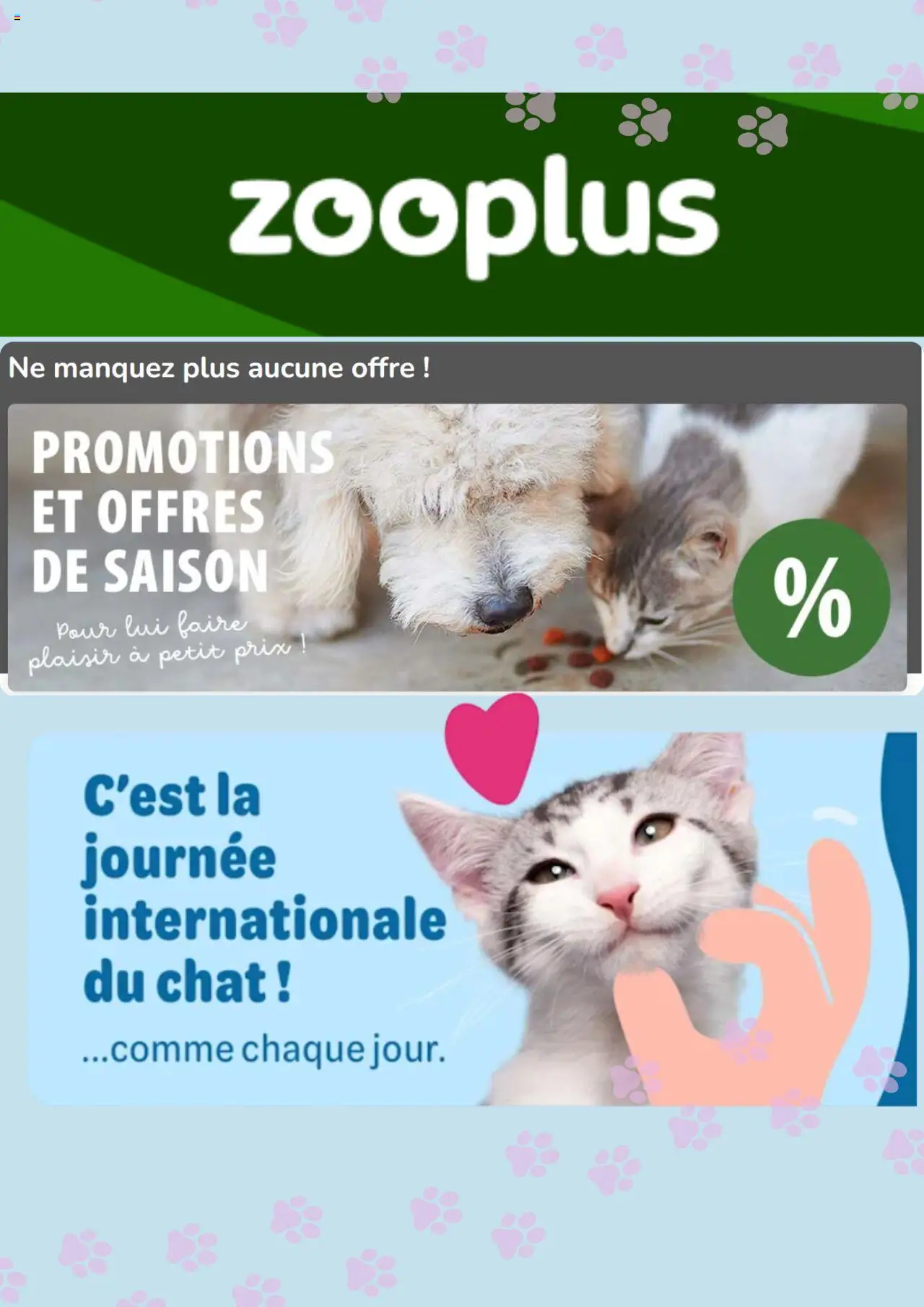 Zooplus folder / publicité - pagina 1- geldig vanaf 06/08/2025