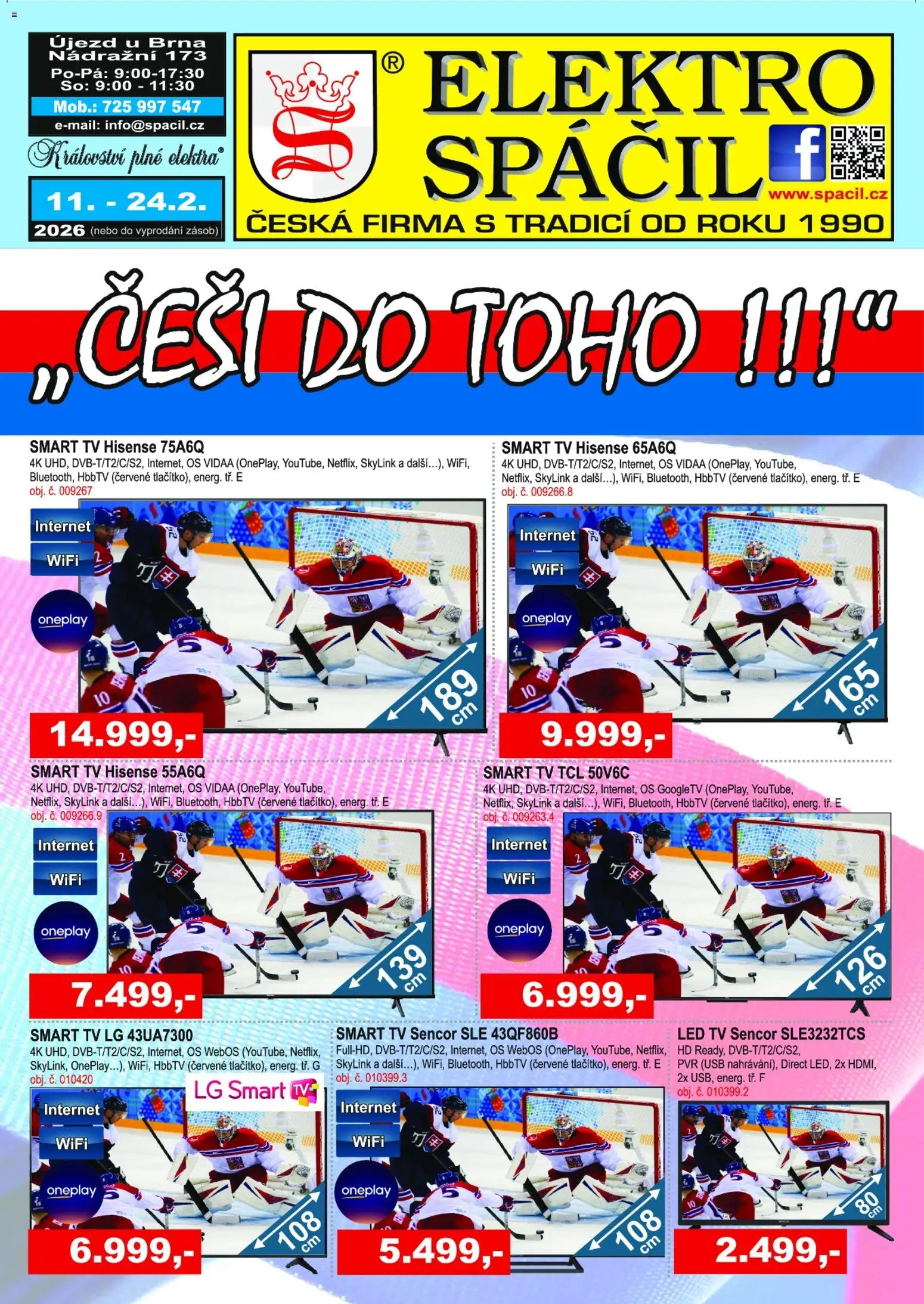 Elektro Spáčil leták - strana 1- platný od 11.02.2026