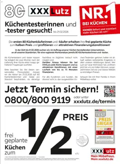 Vorschau XXXL Lutz - Küchentesterinnen und -tester gesucht gültig ab 01.02.2026