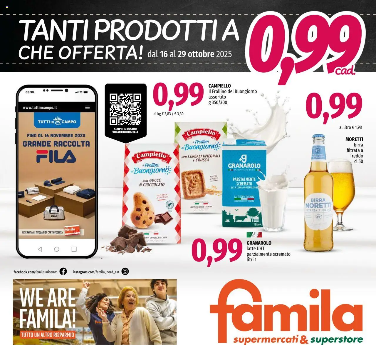 Famila - TANTI PRODOTTI A 0,99 - pagina 1 - valido dal 16/10/2025