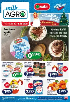 Milk Agro leták platný od 26.11.2025