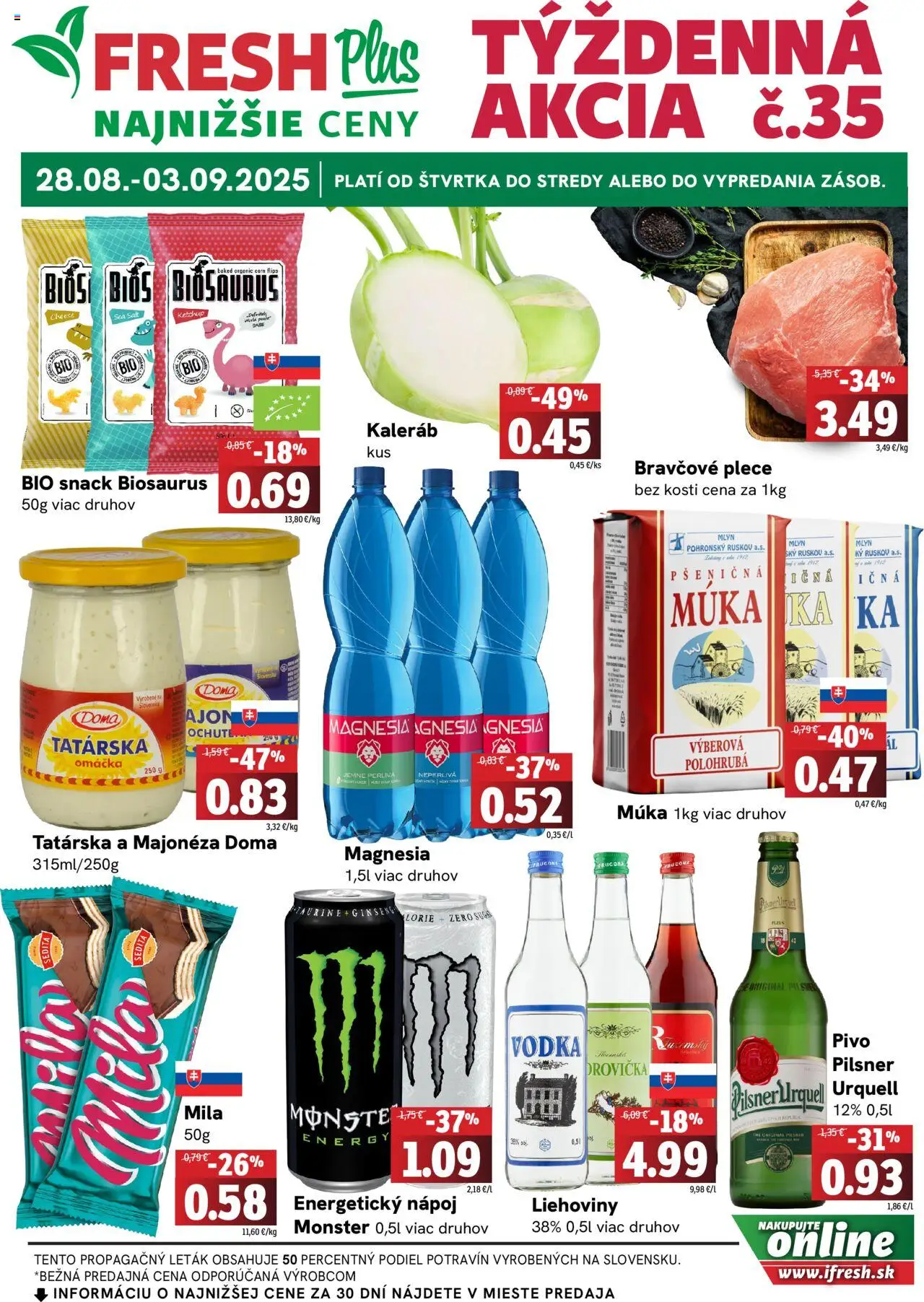 Fresh leták - strana 1- platný od 28.08.2025
