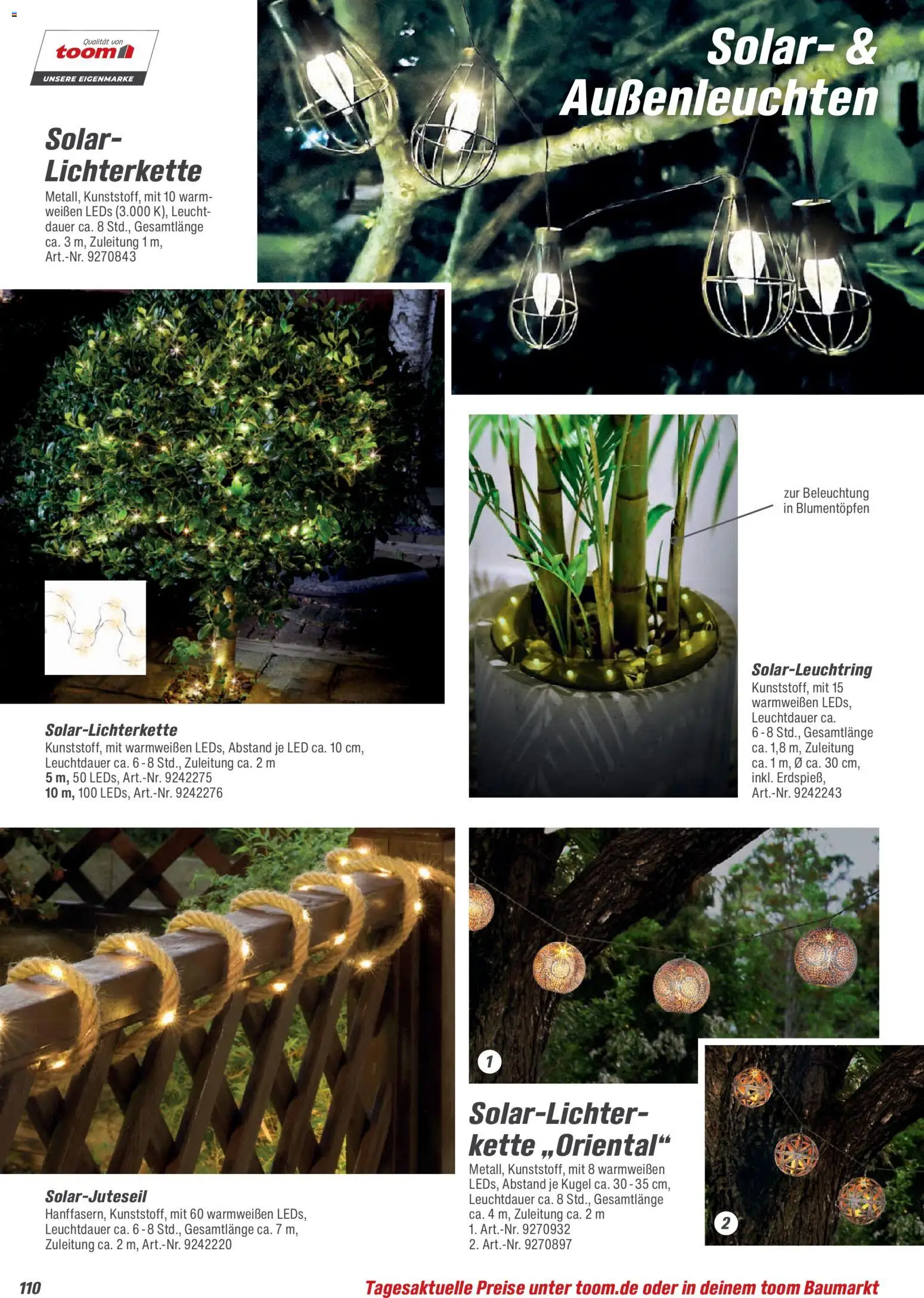 Toom Baumarkt  Gartenmöbel & Solar-Leuchten 2026 - Seite 110 - gültig ab 01.01.2026