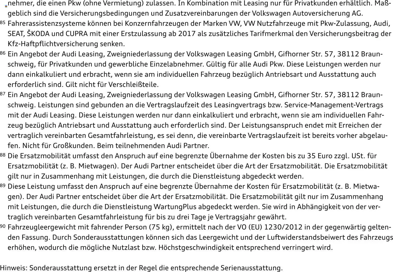 Audi Prospekt 	 - Seite 163 - gültig ab 28.10.2025