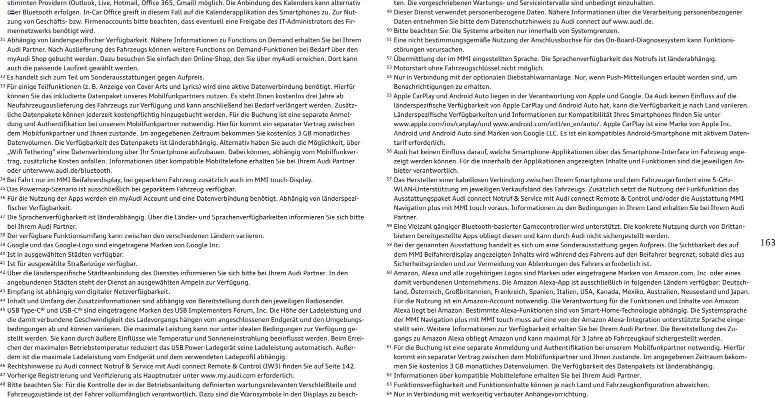 Audi Prospekt 	 - Seite 163 - gültig ab 28.10.2025