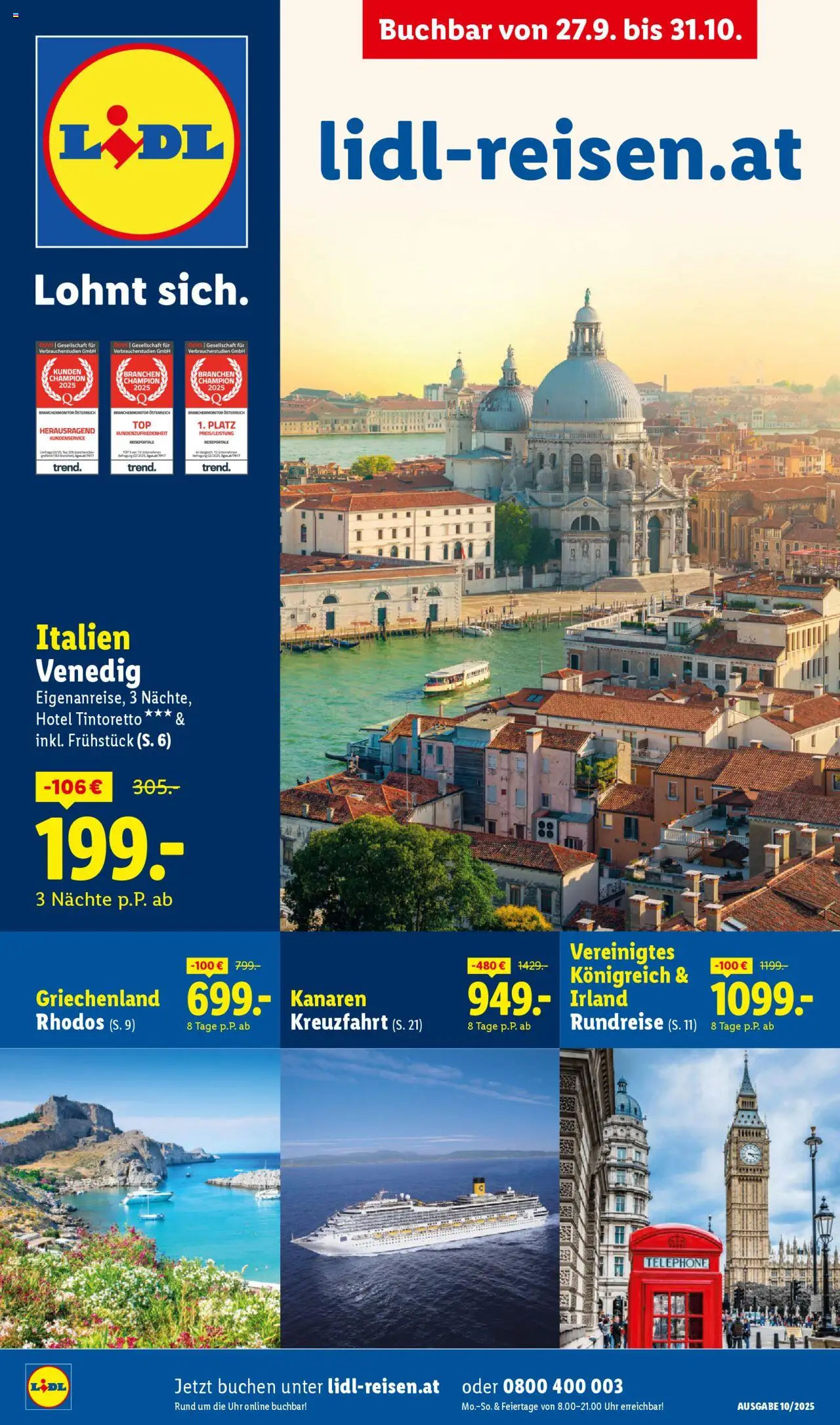 Lidl Reisen - Seite 1- gültig ab 27.09.2025