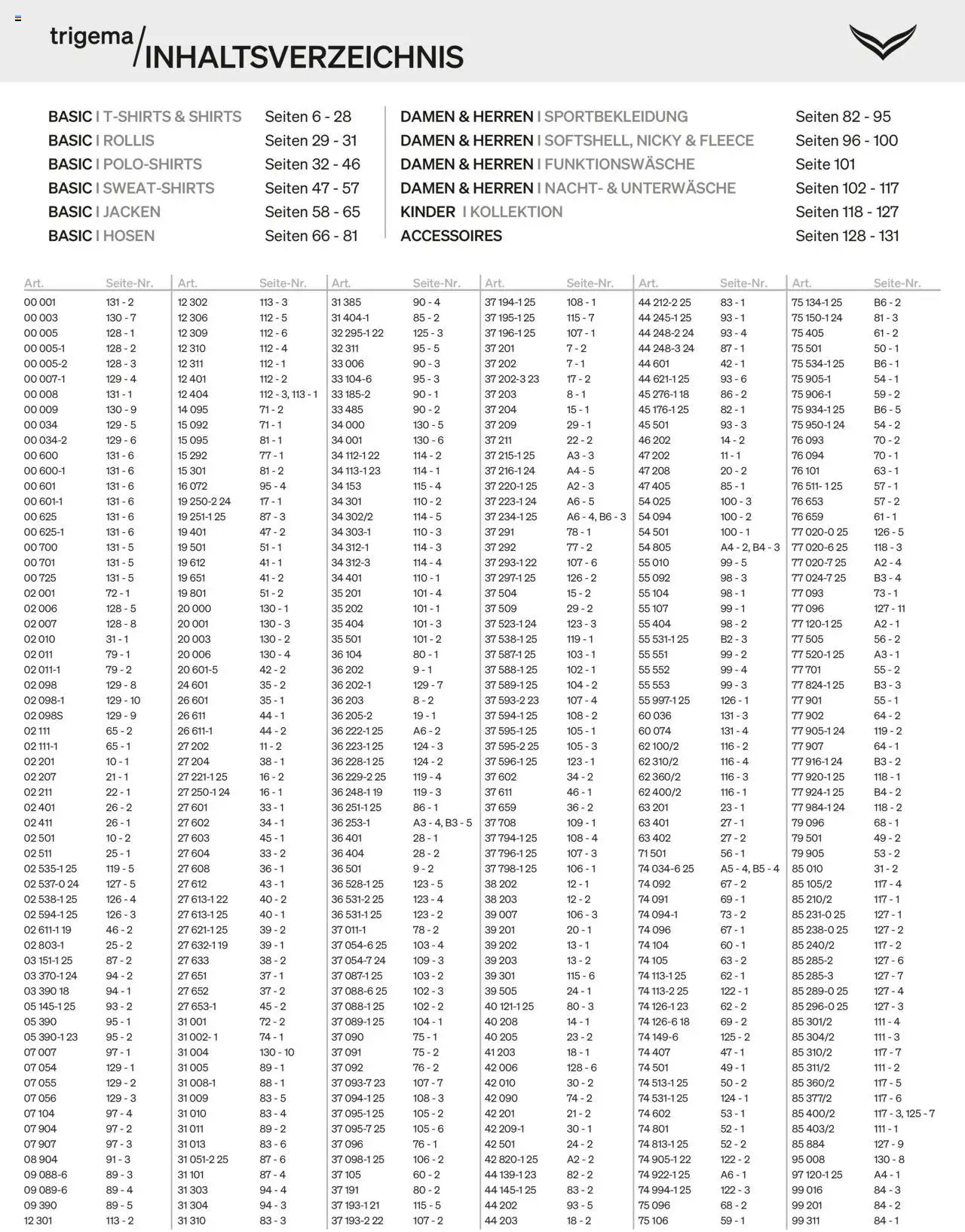 Trigema Prospekt 	 - Seite 2 - gültig ab 01.09.2025