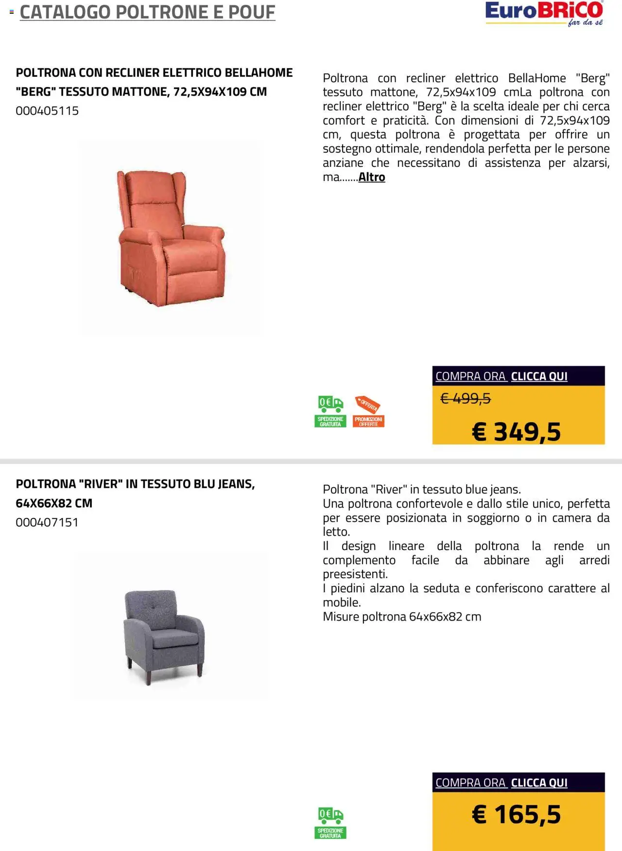 Eurobrico Poltrone e Pouf catalogo - pagina 21 - valido dal 23/07/2025