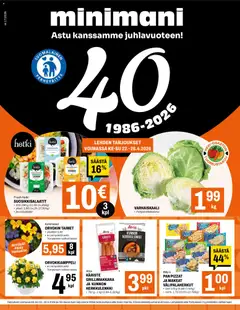 Esikatselu Minimani tarjoukset voimassa alkaen 22/04/2026