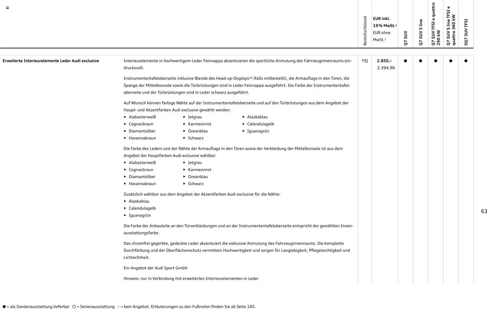 Audi Q7 - Seite 63 - gültig ab 28.10.2025