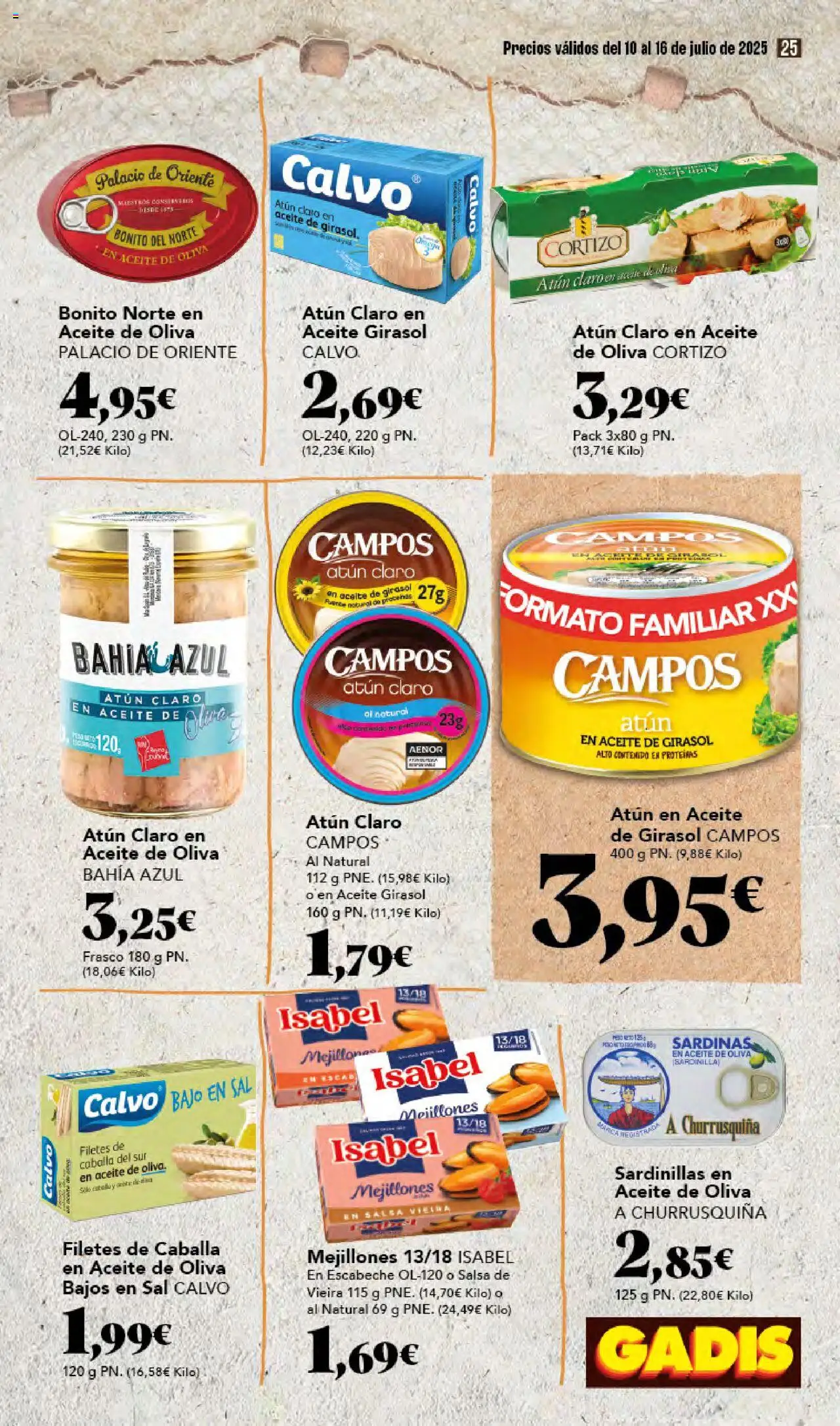 Gadis folleto - Página de 25 - Válido desde 10/07/2025