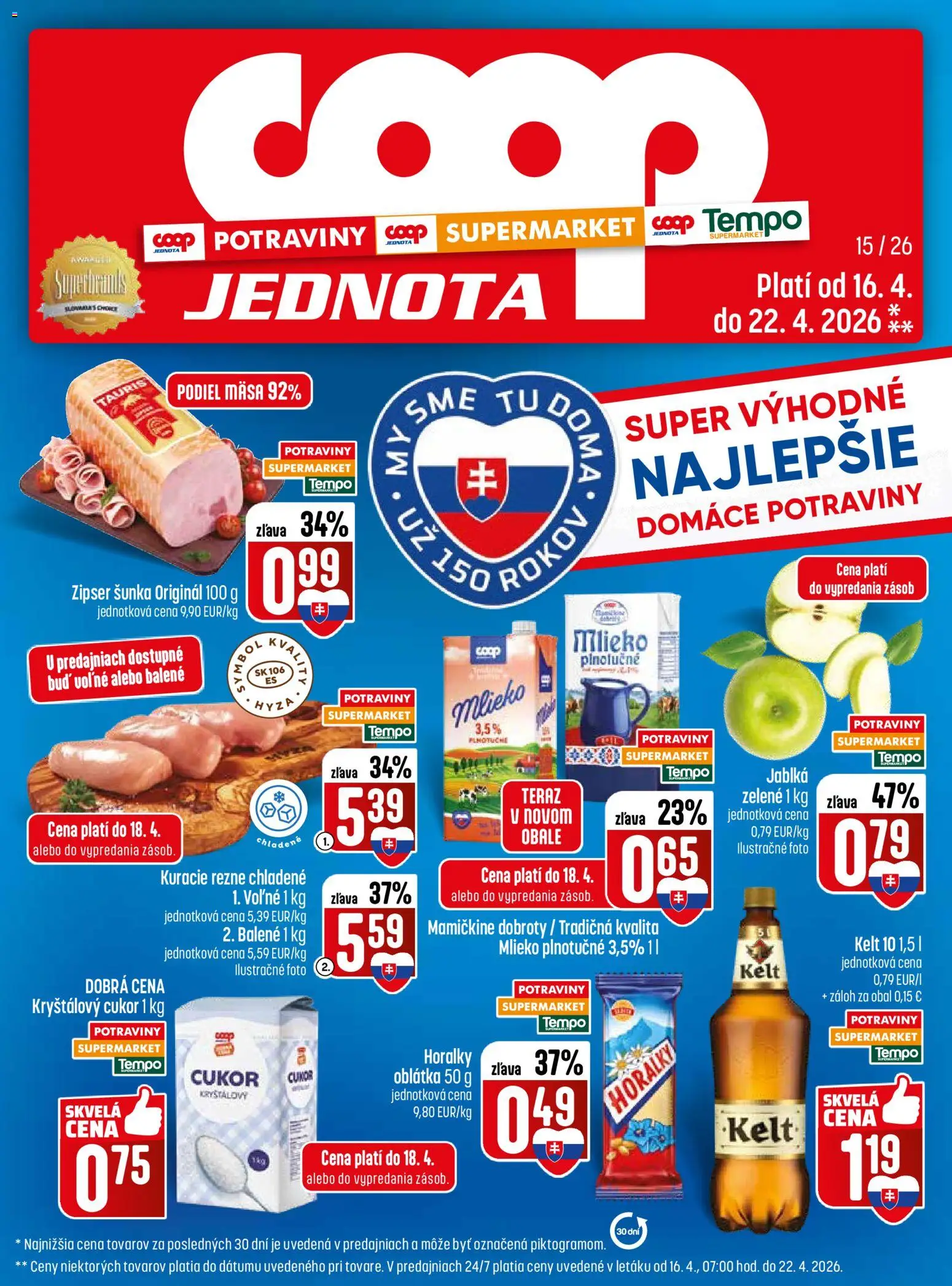 COOP Jednota leták - strana 1- platný od 16.04.2026