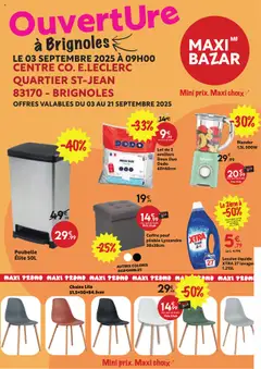 Aperçu Maxi Bazar catalogue Ouverture Magasin valable à partir du 03/09/2025