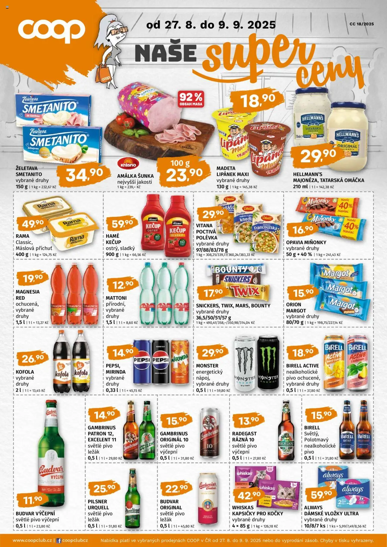 Coop leták - Super cena - strana 1- platný od 27.08.2025