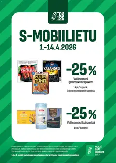 Esikatselu S-market - S-mobiilietu voimassa alkaen 01/04/2026