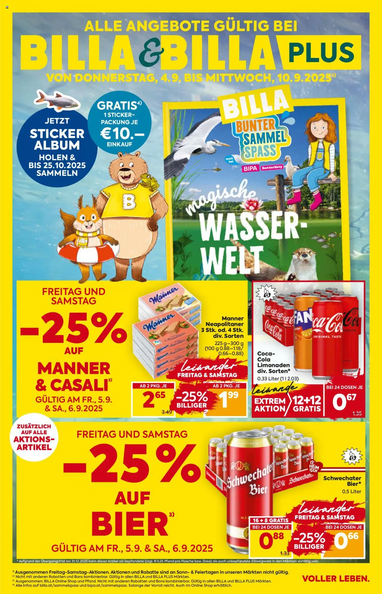 Billa Flugblatt - Seite 1- gültig ab 04.09.2025