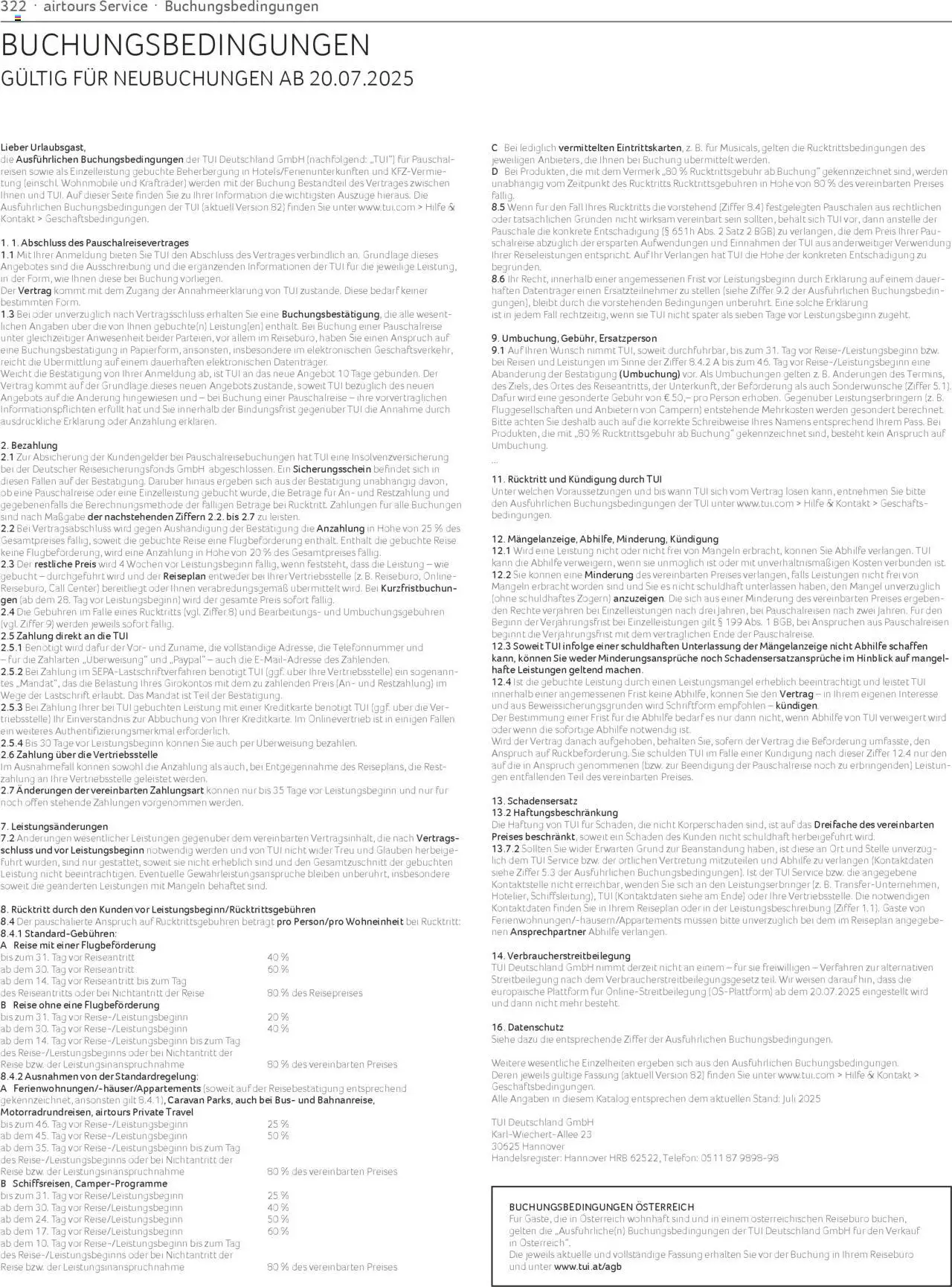 TUI airtours Katalog  Erstklassige Fernreisen 2025/26 - Seite 322 - gültig ab 01.11.2025