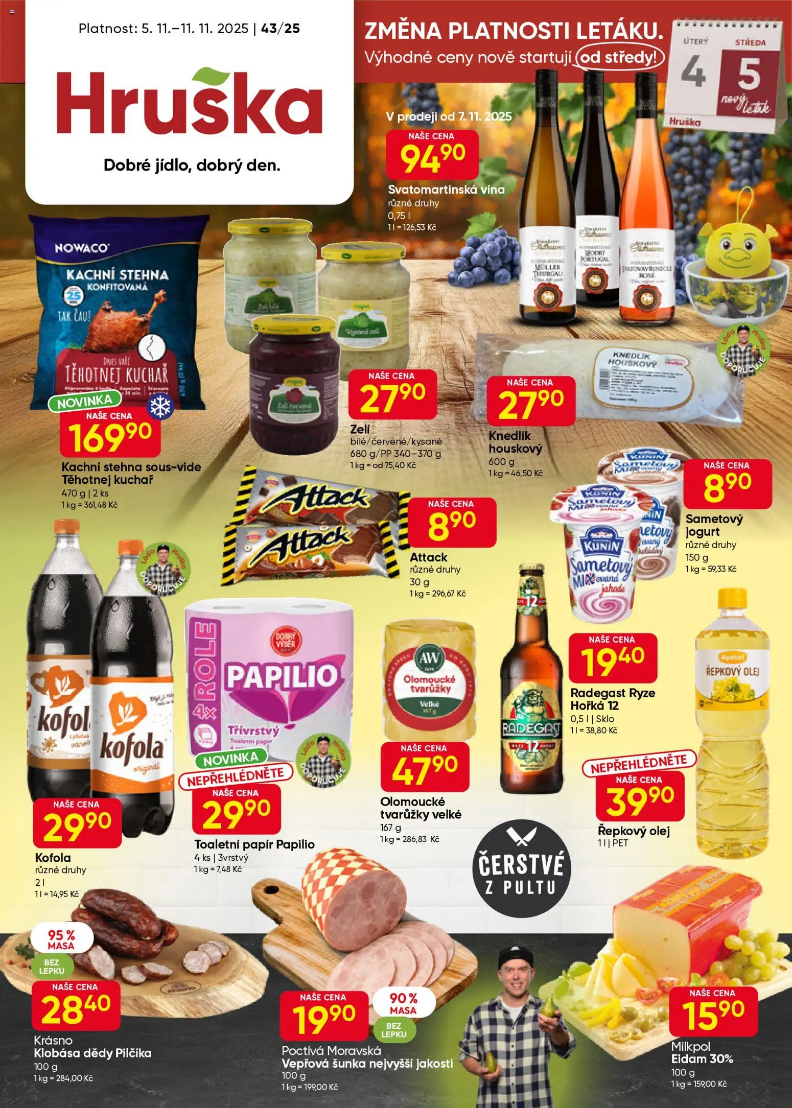 Hruška leták - strana 1- platný od 05.11.2025