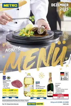 Vorschau Metro Monats-Menü gültig ab 01.12.2025