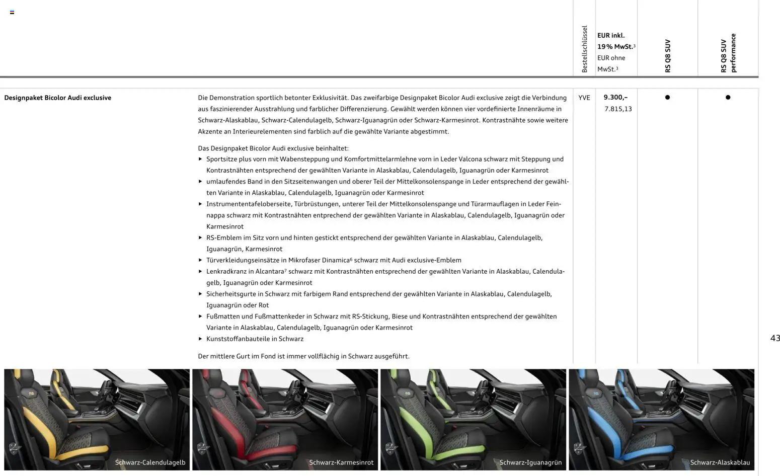 Audi RS Q8 / RS Q8 performance - Seite 43 - gültig ab 27.11.2025