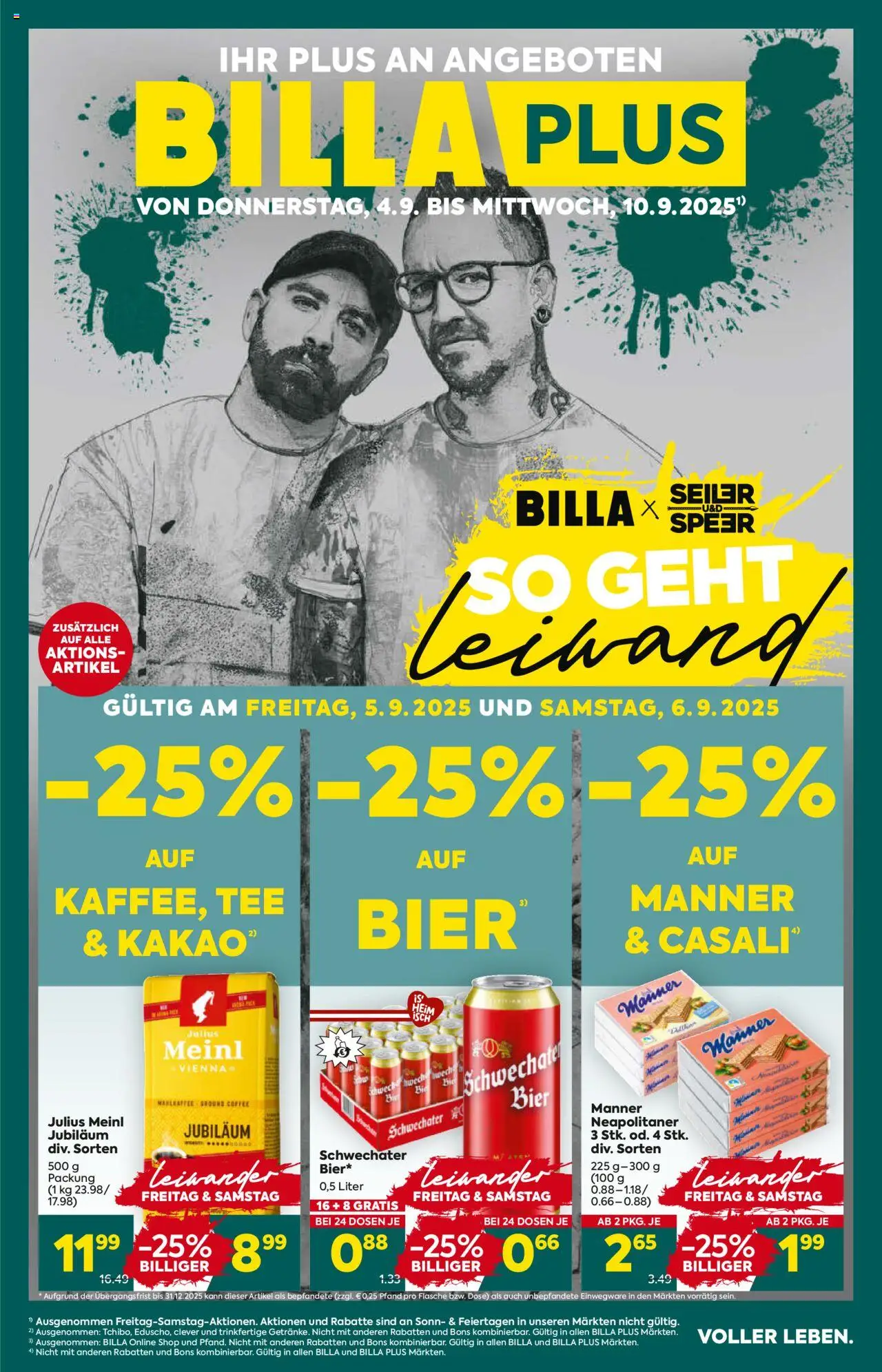 Billa Plus Flugblatt - Seite 1- gültig ab 04.09.2025