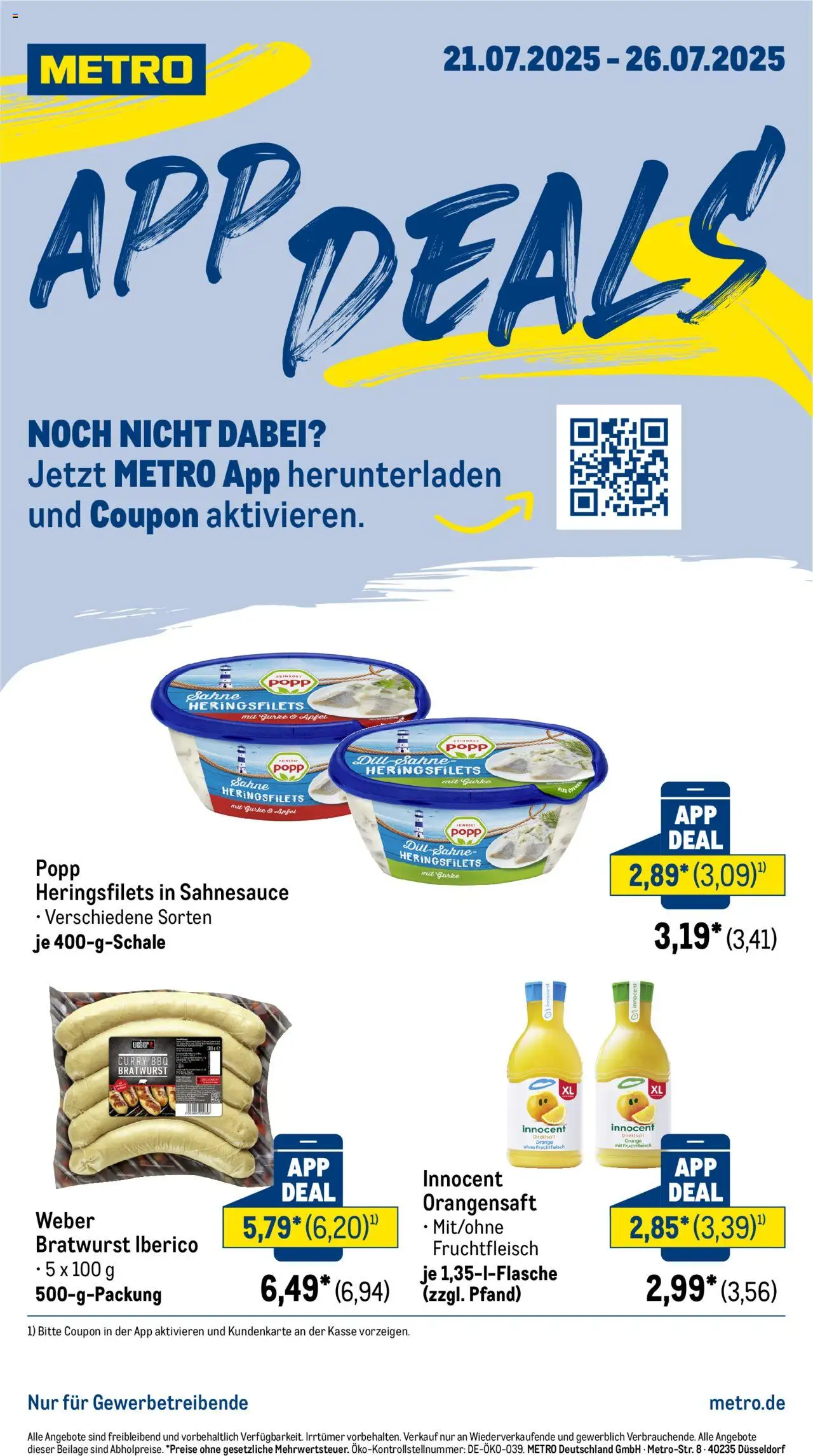 Metro App Deals - Seite 1 - gültig ab 21.07.2025