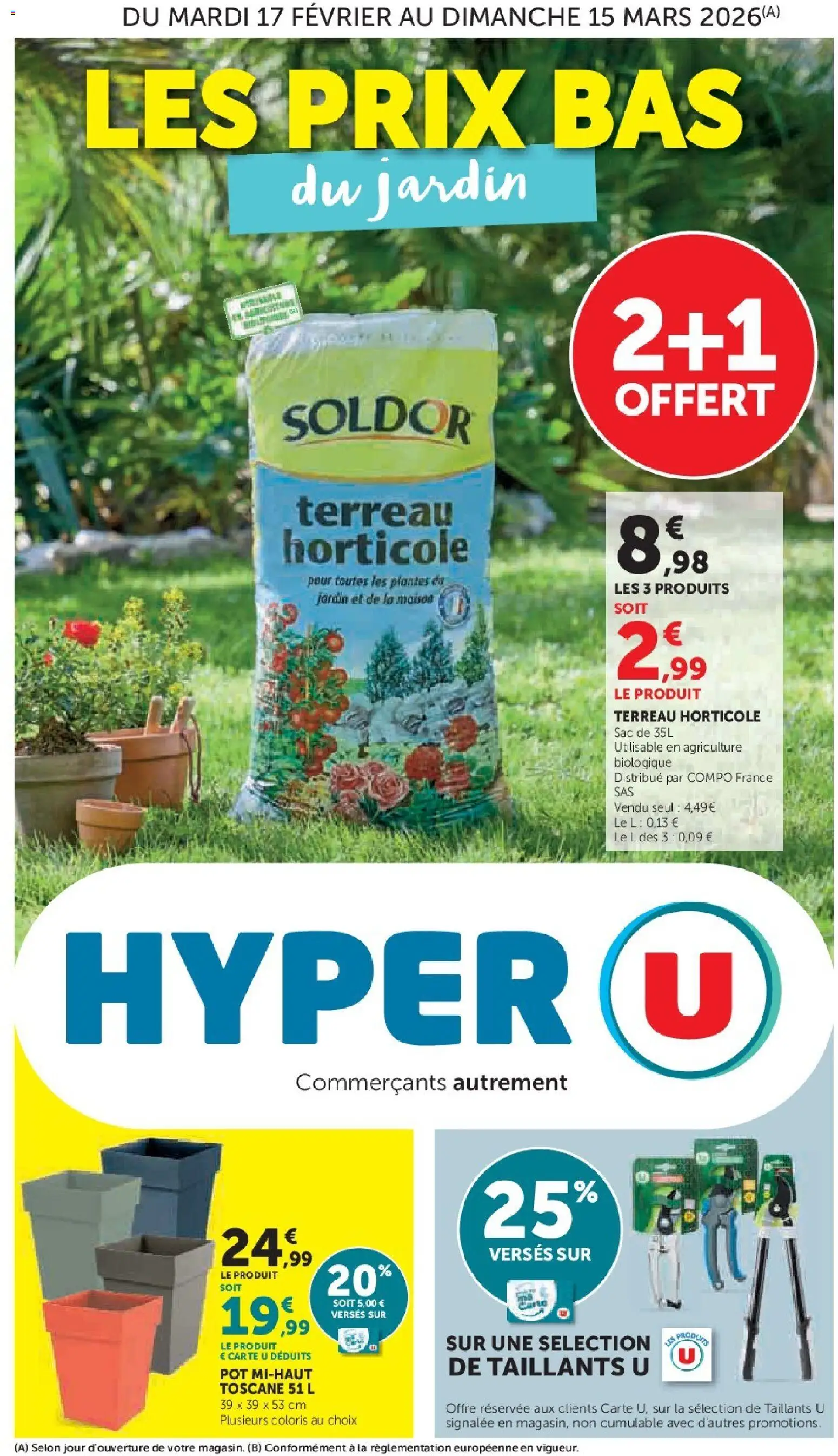 Hyper U - Le jardin à prix bas - page 1 - valable à partir du 17/02/2026