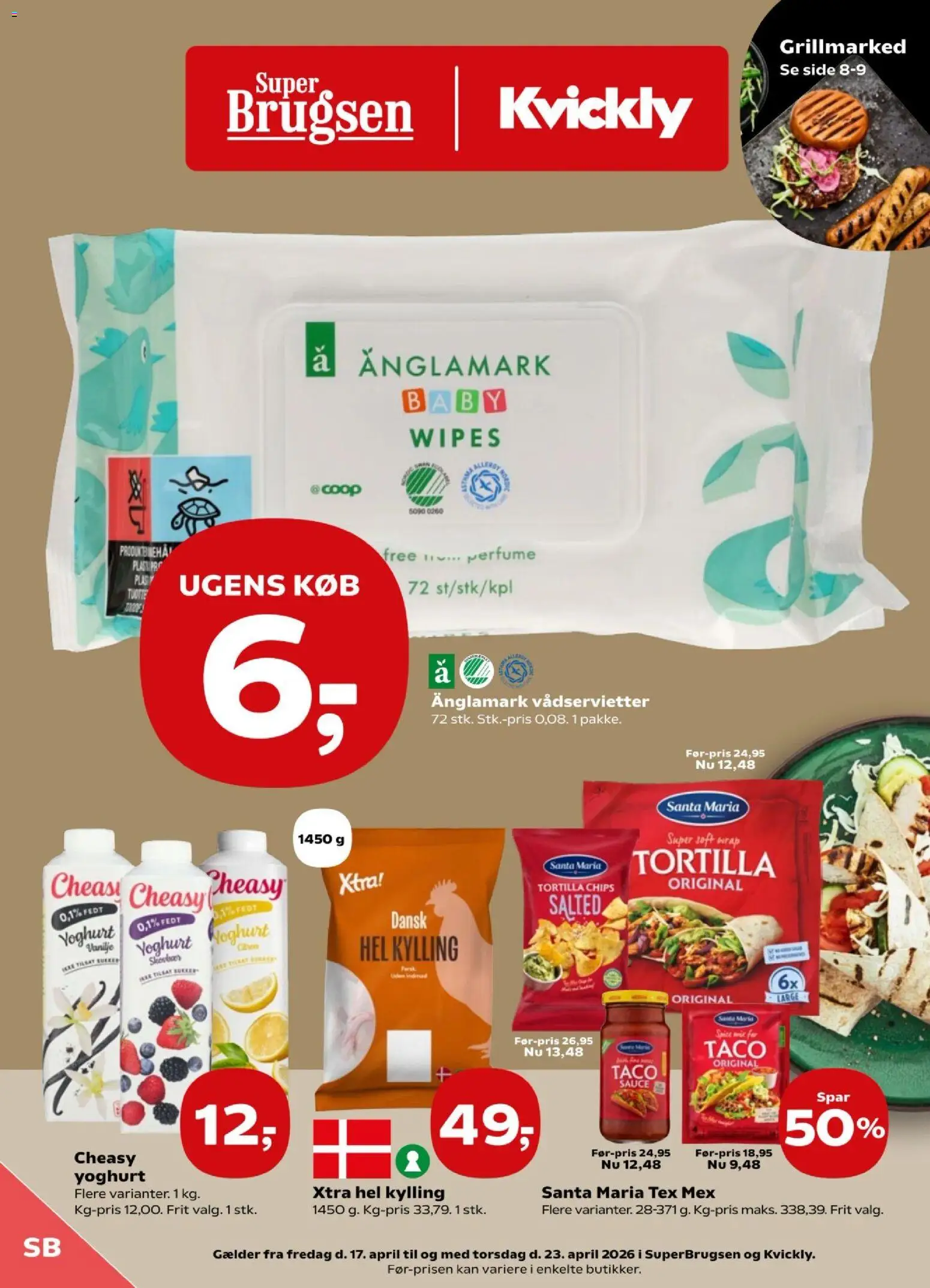 Super Brugsen - Tilbudsavis uge 16 - side 1- gyldig fra 17/04/2026