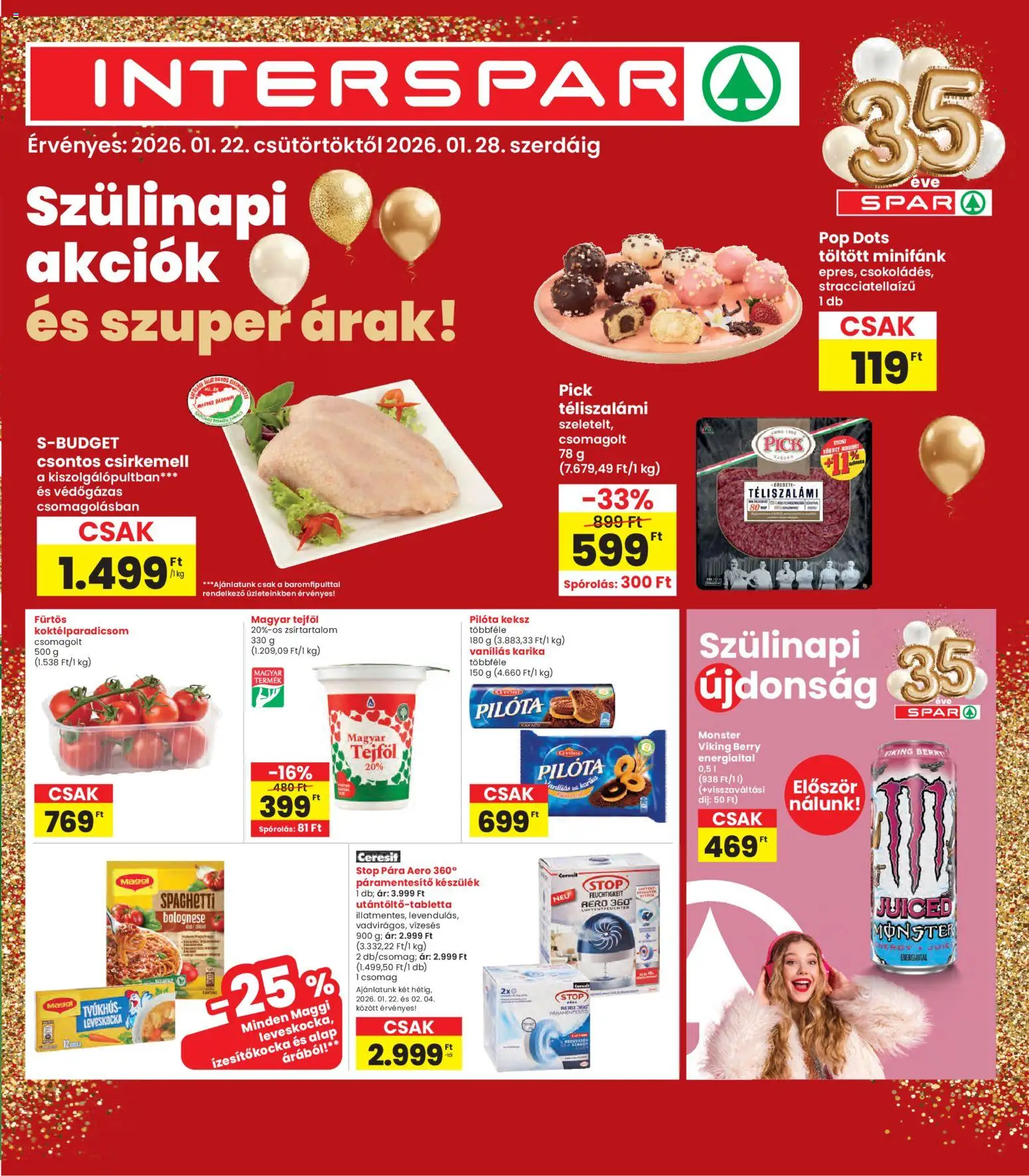 Interspar Akciós újság - 1oldal - érvényes 2026.01.22.-tól