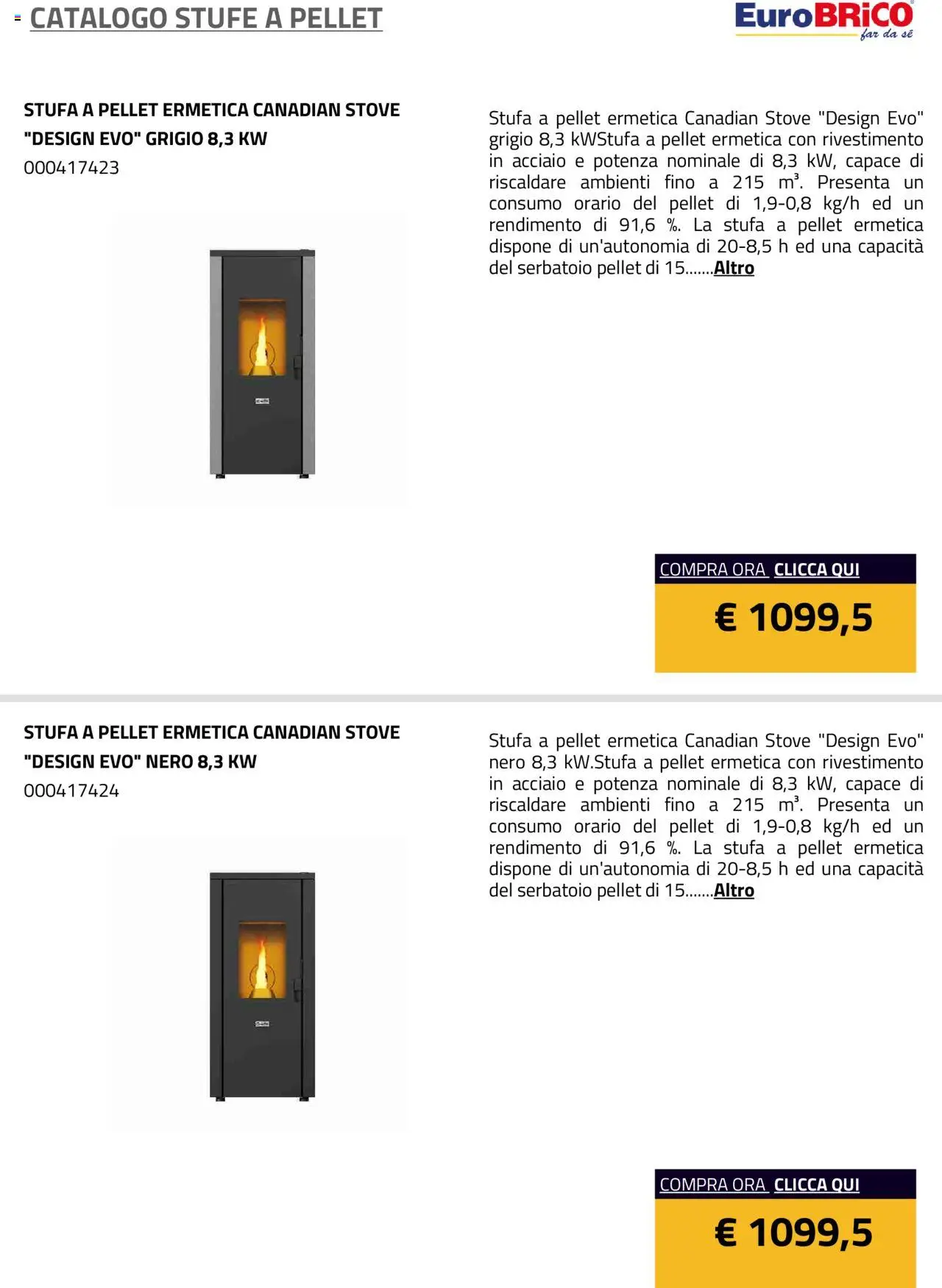 Eurobrico Stufe a Pellet catalogo - pagina 41 - valido dal 23/07/2025