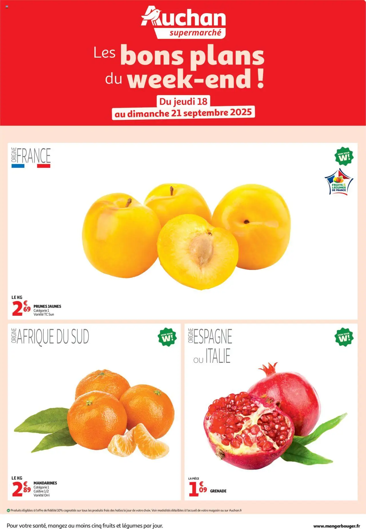 Auchan - Les bons plans du week-end dans votre super ! - pagina 1- geldig vanaf 18/09/2025