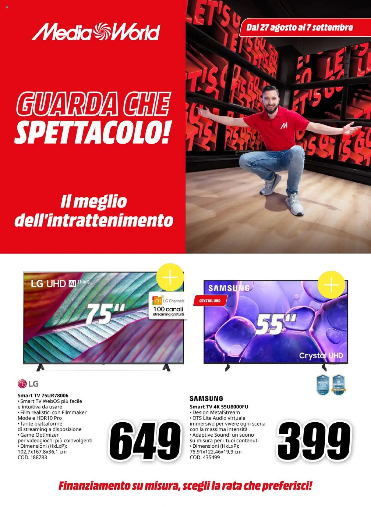 Volantino Media World	 - pagina 1 - valido dal 27/08/2025