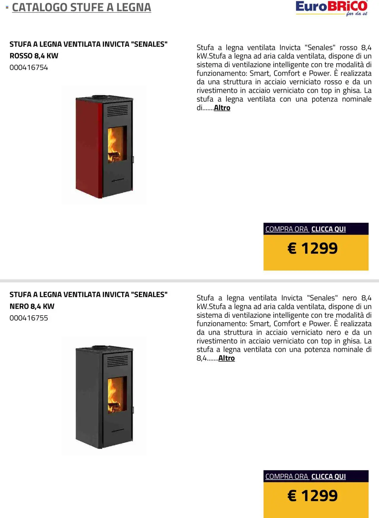 Eurobrico Stufe a Legna catalogo - pagina 25 - valido dal 23/07/2025