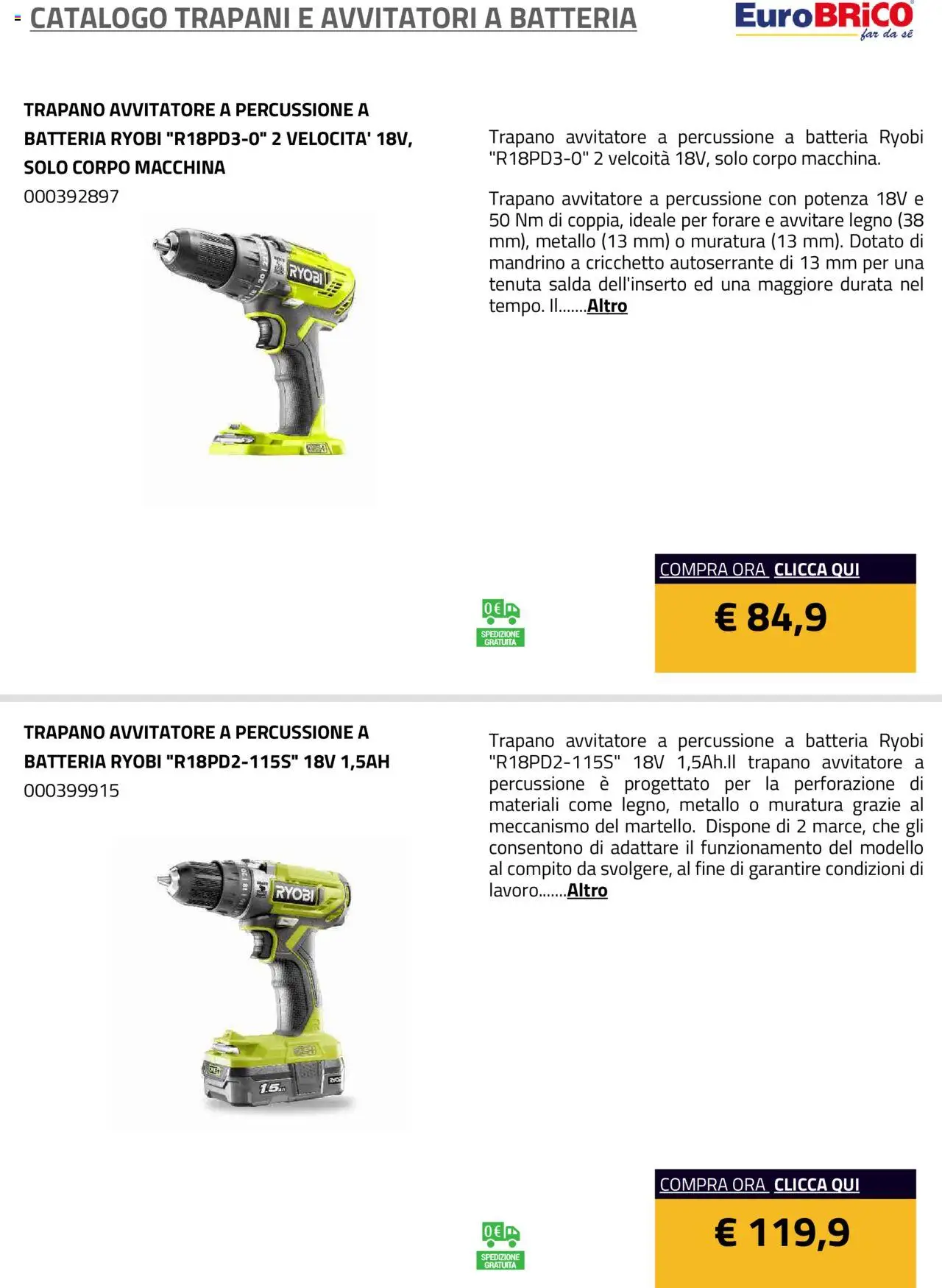 Eurobrico Trapani e Avvitatori a Batteria catalogo - pagina 3 - valido dal 23/07/2025