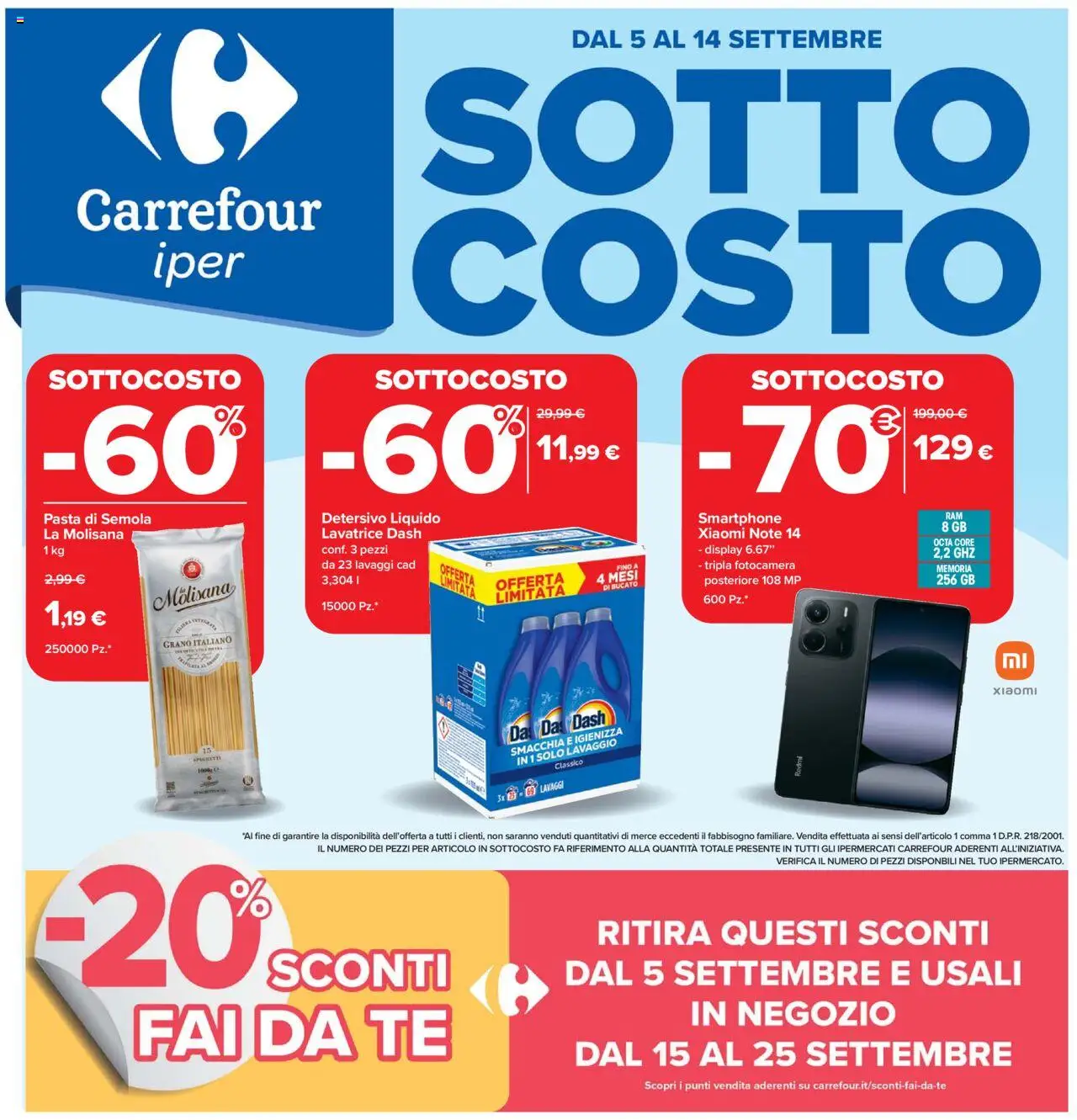 Volantino Carrefour	 - pagina 1 - valido dal 05/09/2025