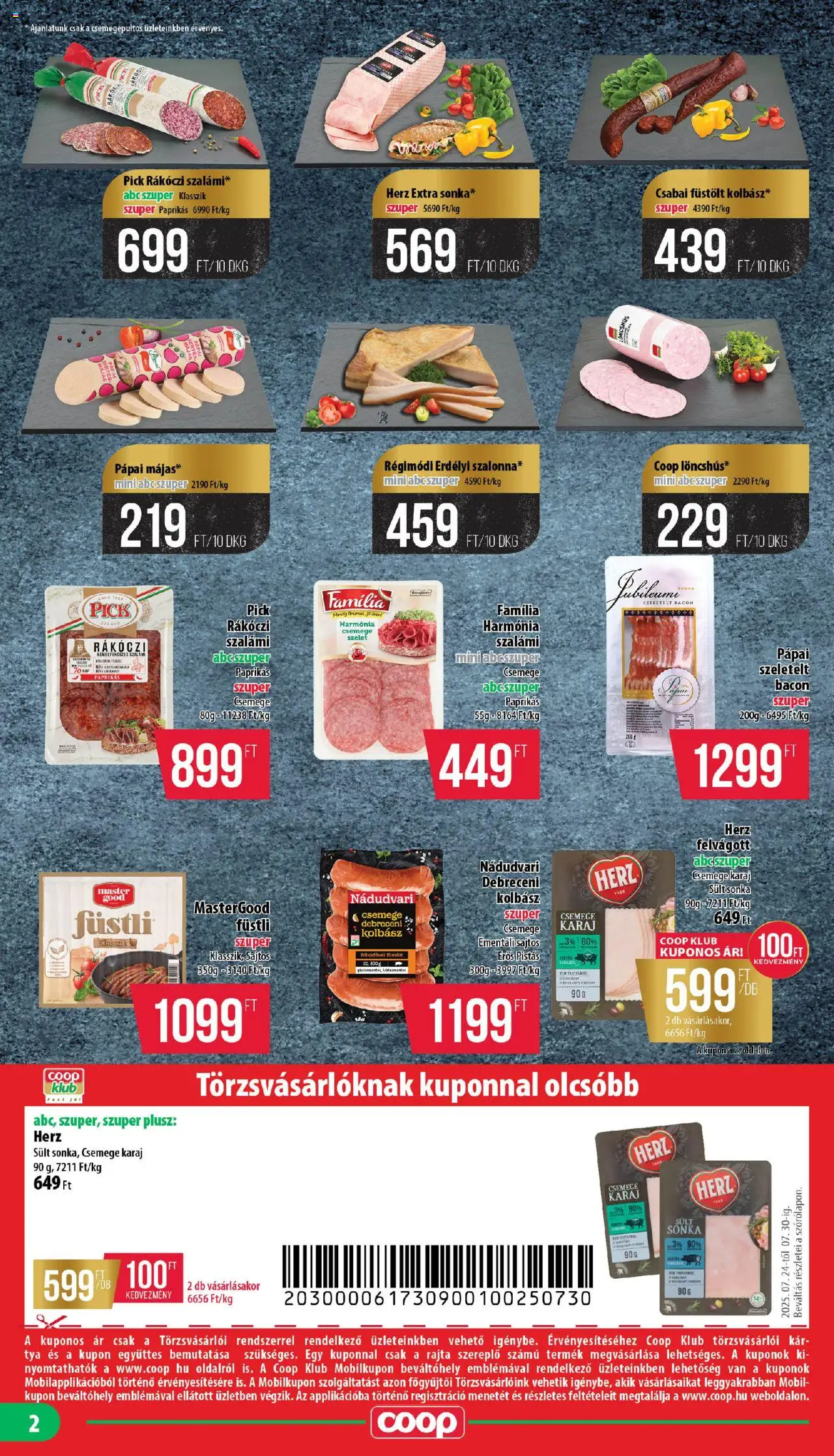 COOP - Mini & Abc & Szuper / Mecsek - 2oldal - érvényes 2025.07.24.-tól