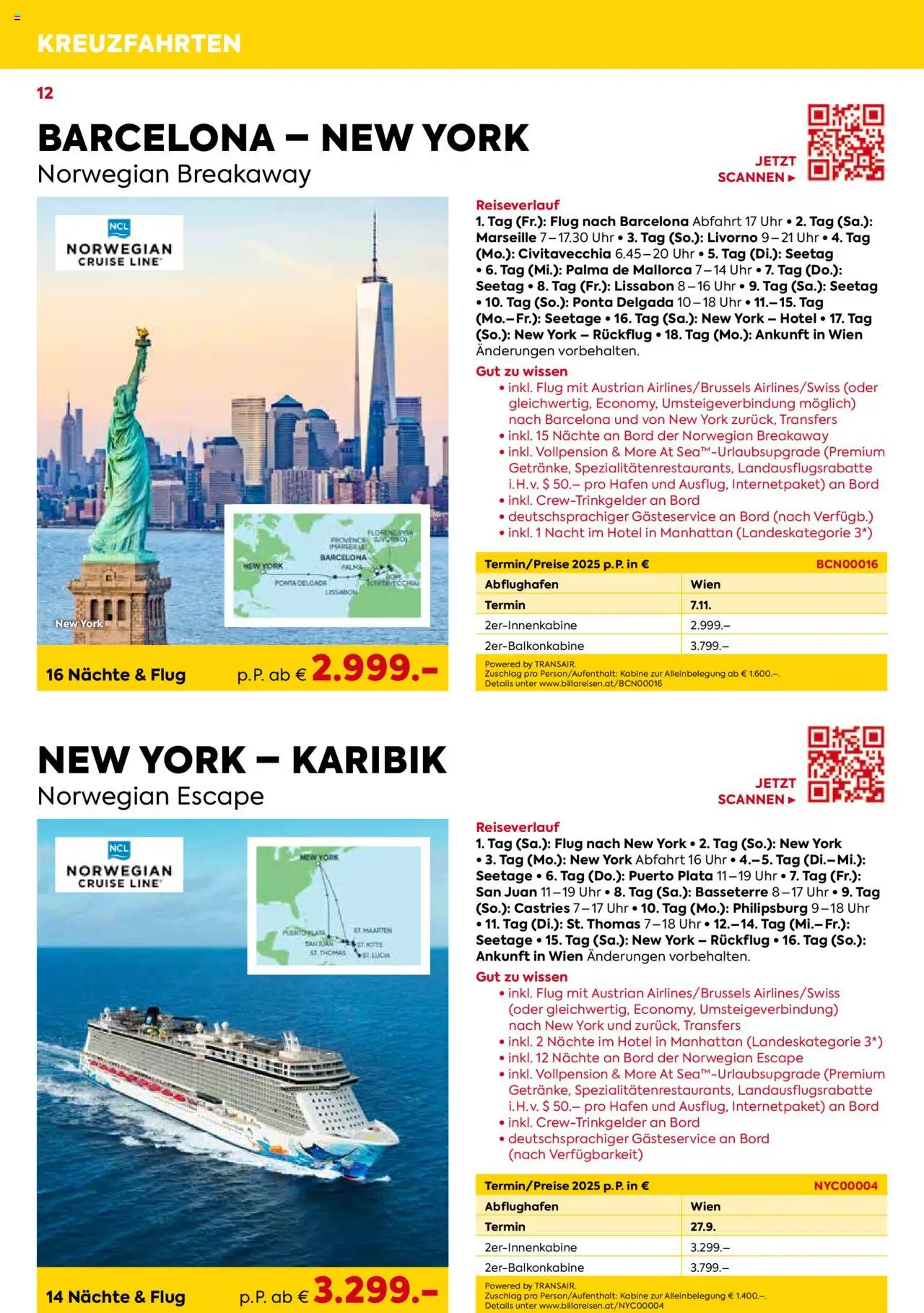 Billa Kreuzfahrt Highlights 2025 - page 12- valid from 03.06.2025