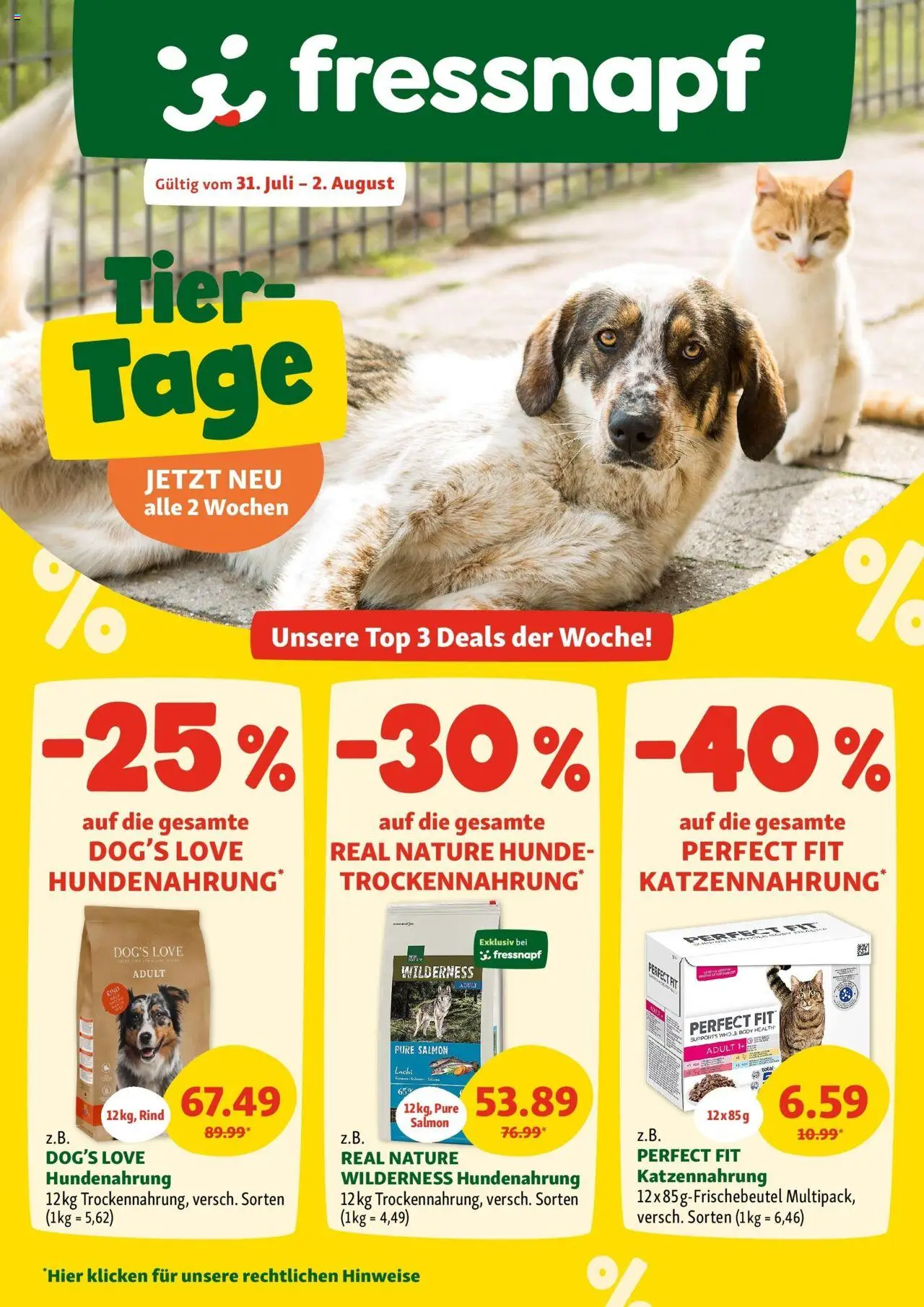 Fressnapf Flugblatt - Seite 1- gültig ab 31.07.2025