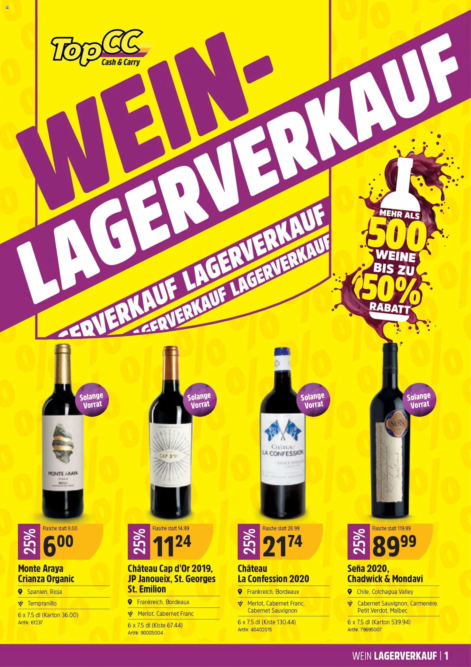 TopCC Aktionen Weinlagerverkauf - page 1- valid from 05.01.2026