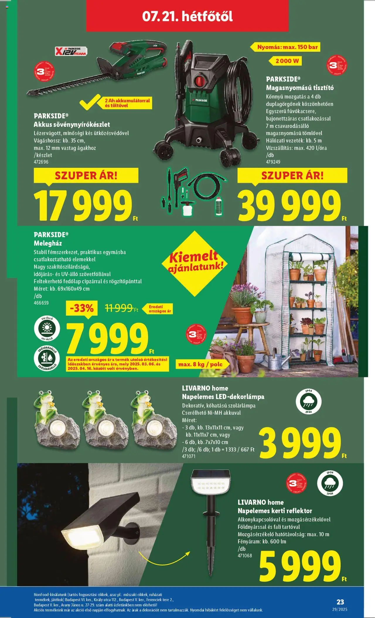 Lidl - Nonfood kínálatunk - 23oldal - érvényes 2025.07.17.-tól