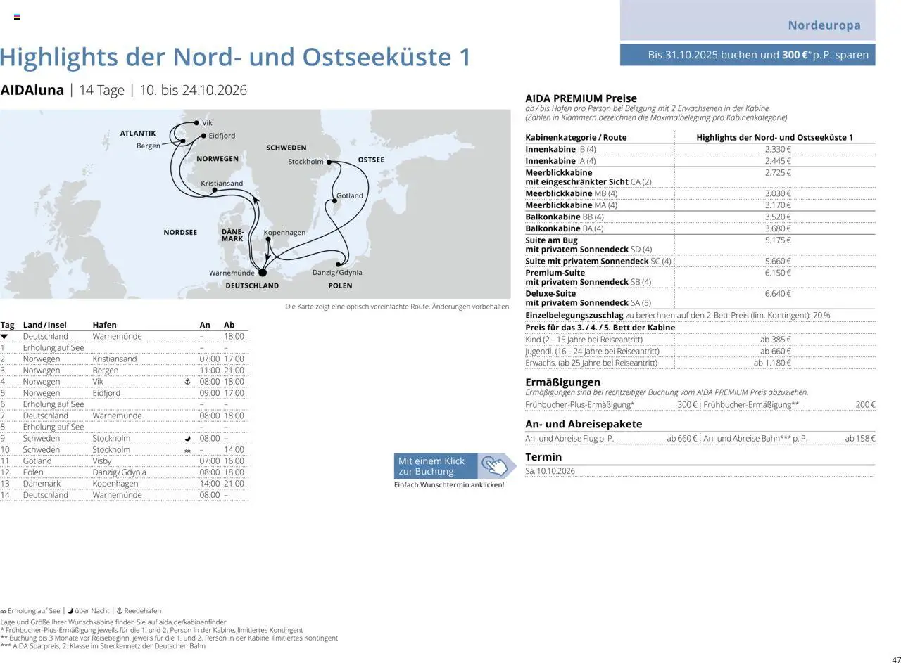Aida Sommer 2026 - Seite 47 - gültig ab 01.03.2026