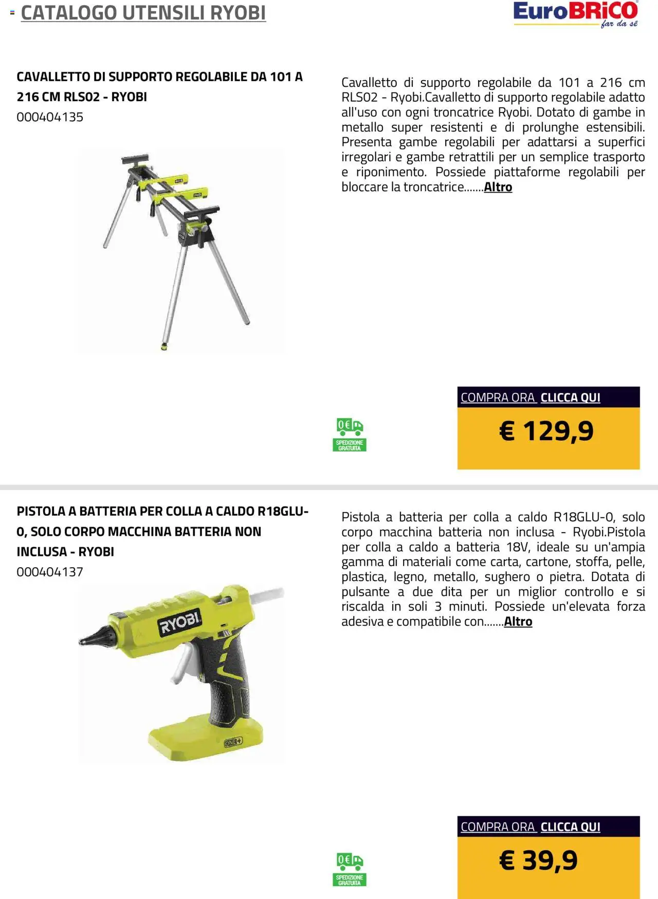 Eurobrico Utensili Ryobi catalogo - pagina 43 - valido dal 23/07/2025
