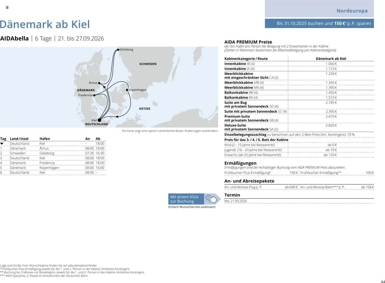 Aida Sommer 2026 - Seite 44 - gültig ab 01.03.2026