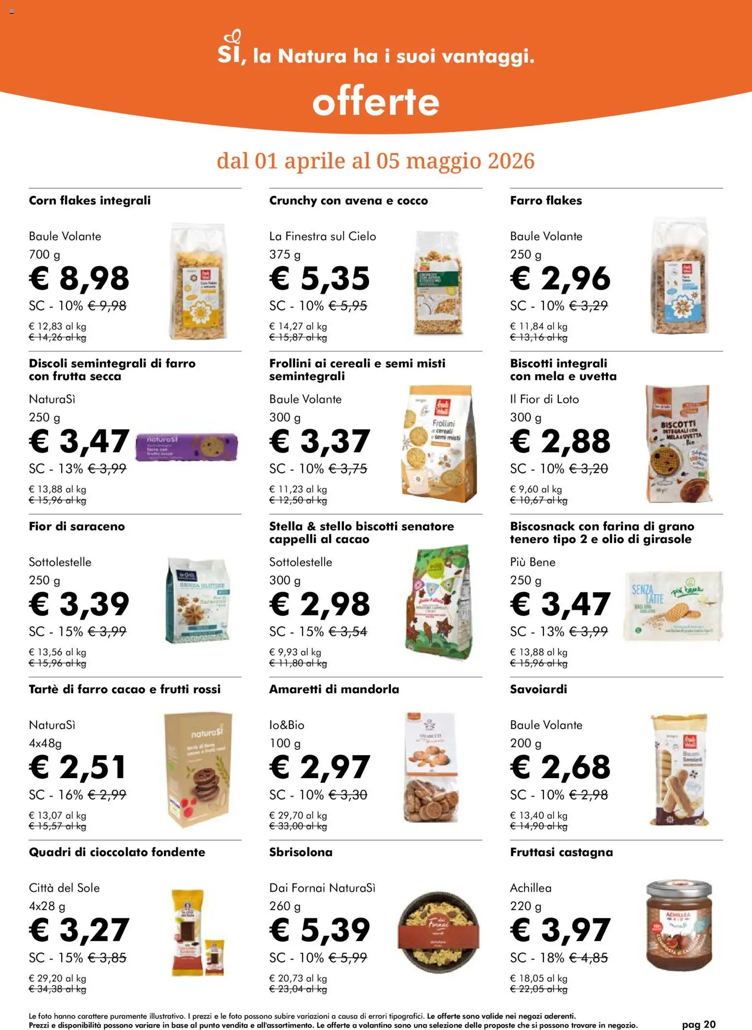 Natura Sì volantino - pagina 20 - valido dal 01/04/2026