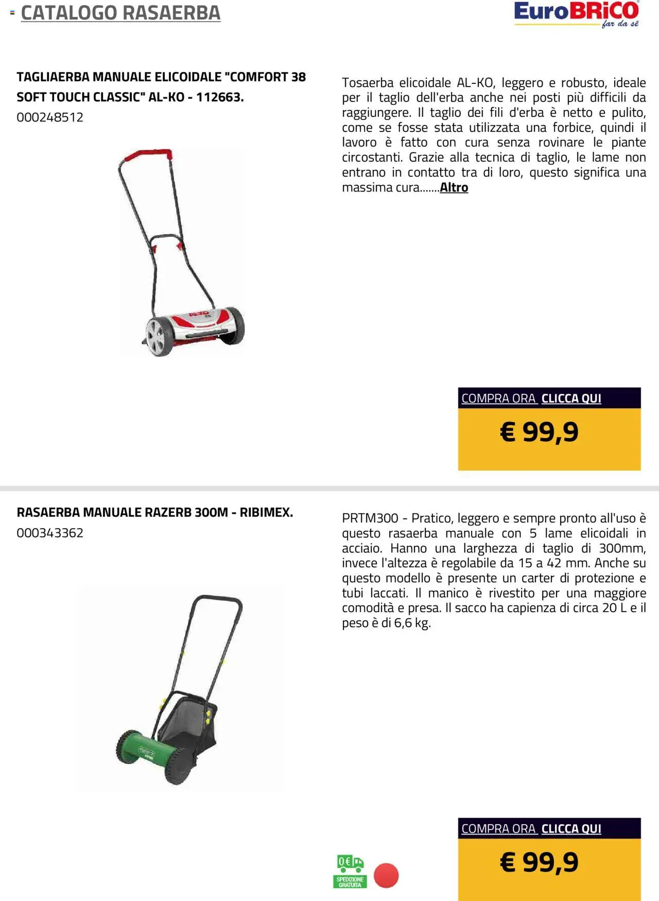 Eurobrico Rasaerba catalogo - pagina 45 - valido dal 23/07/2025