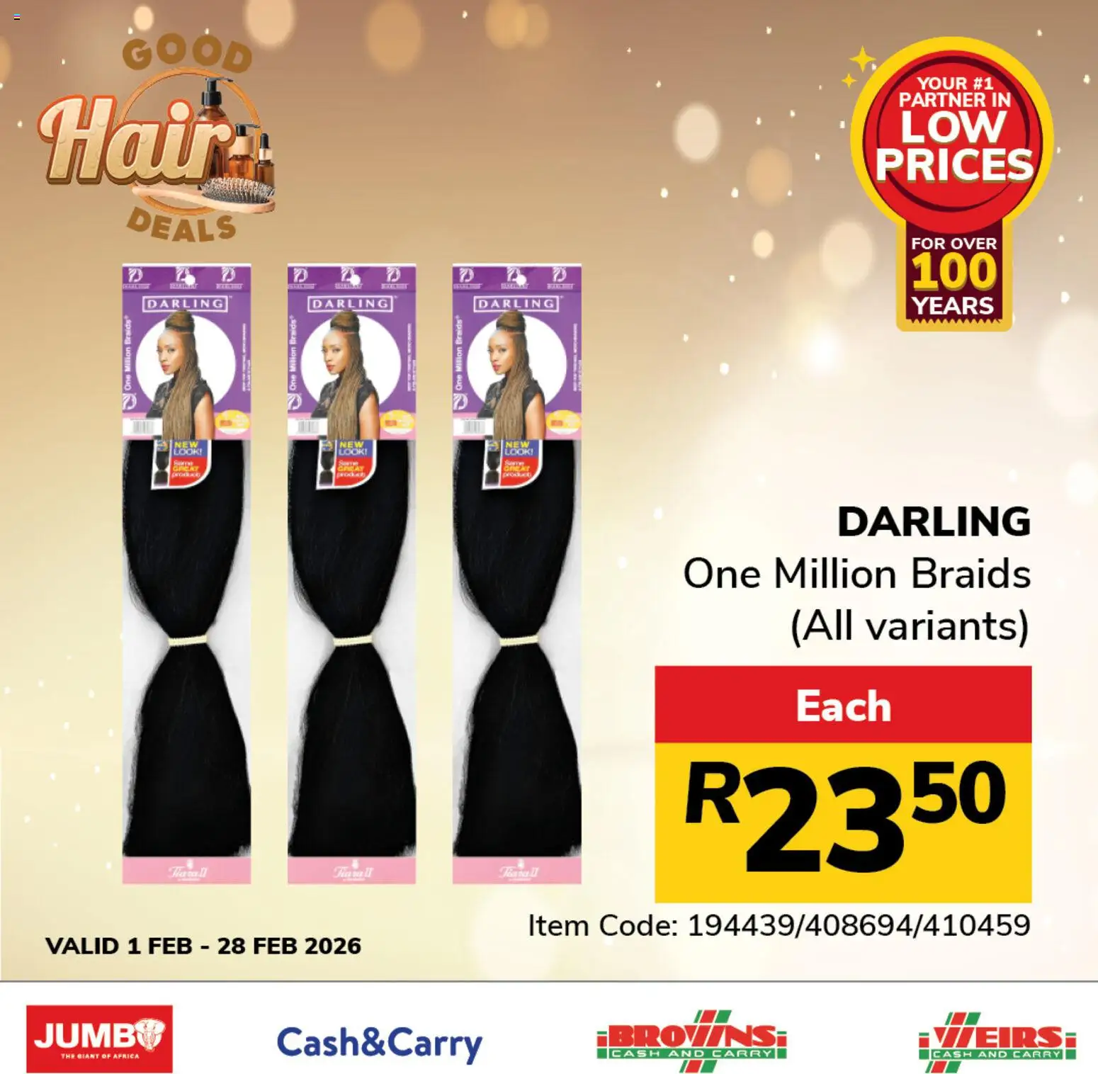 Jumbo Braid Specials - page 1- valid from 01/02/2026