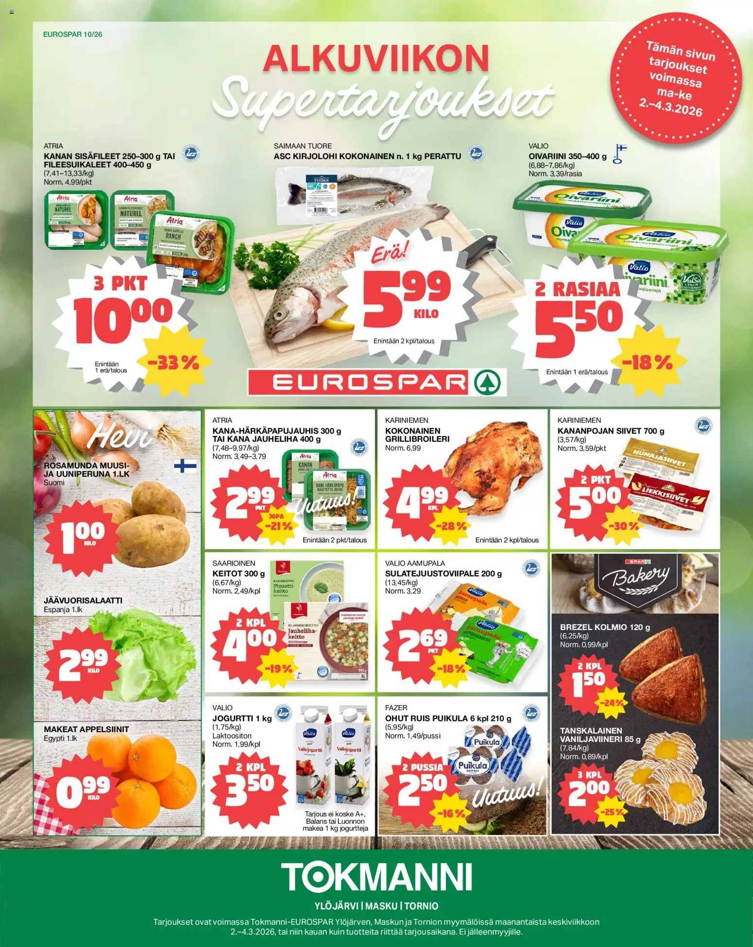 Tokmanni - EUROSPAR - sivu 1- voimassa alkaen 02/03/2026