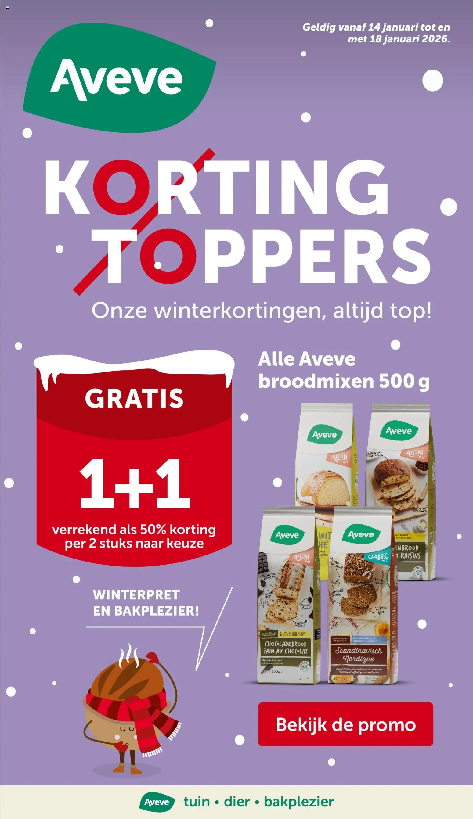 Aveve folder - pagina 1- geldig vanaf 14/01/2026